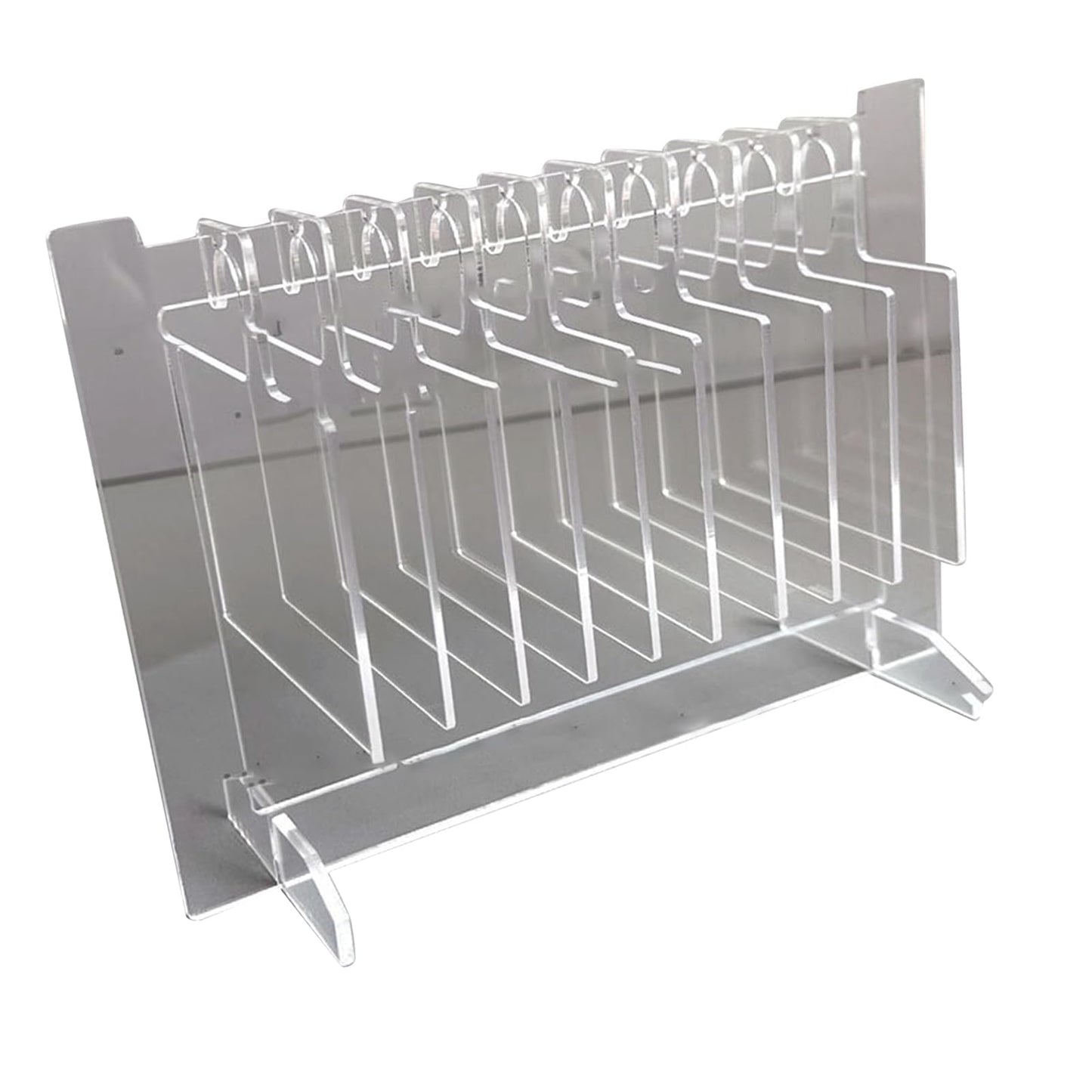 Hapivida 2Pcs Nail Art Display, Acrylic Hanging Transparent Nail Hanger Display Stand Nail Sample Display Stand with 10pcs Hanger