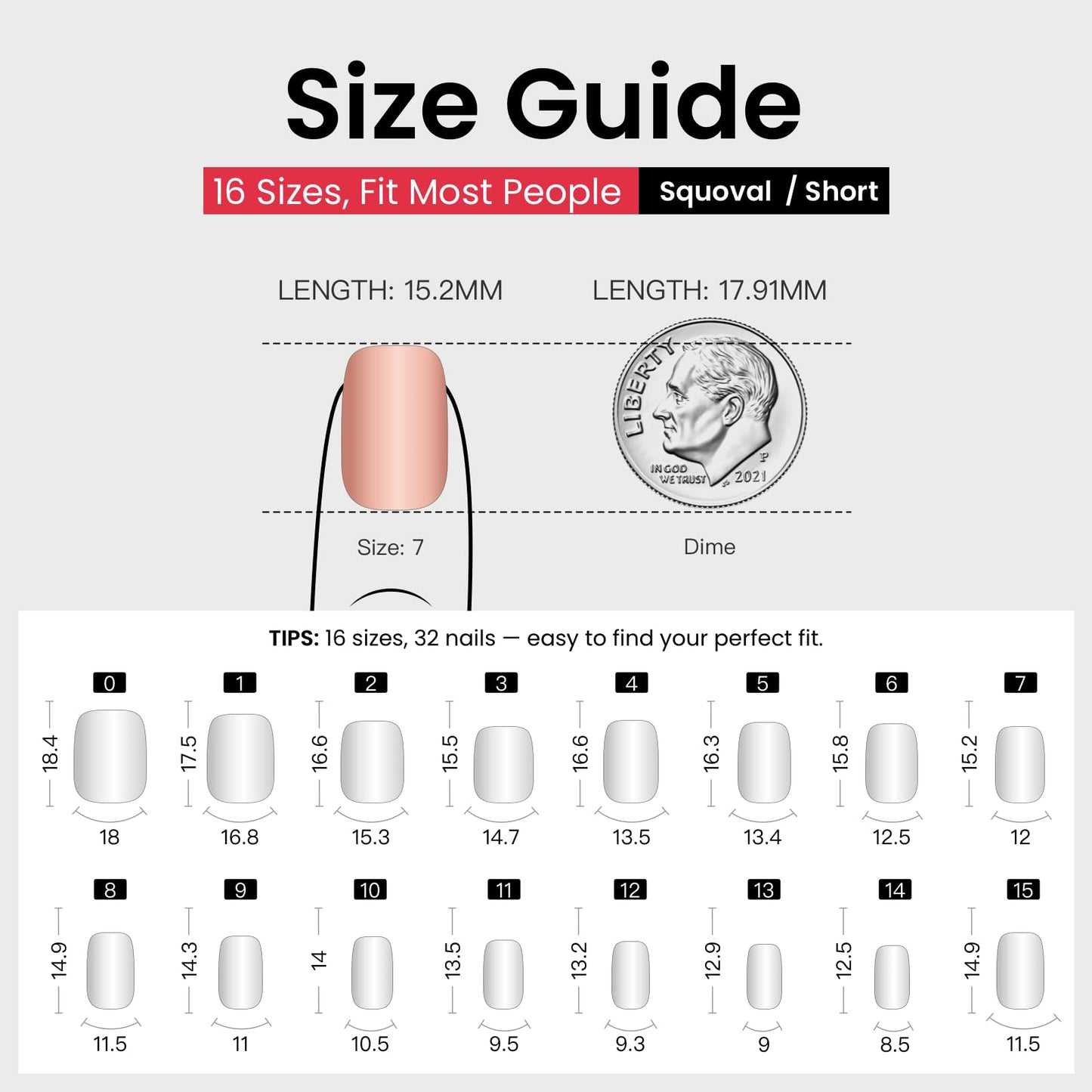 CurvLife Soft Gel Square Press-On Nails, Reusable Fake Nails with Glue & Adhesive Tabs, 30PCS Salon-Quality Stick-On Nails for At-Home Manicure (Fairy Veil)
