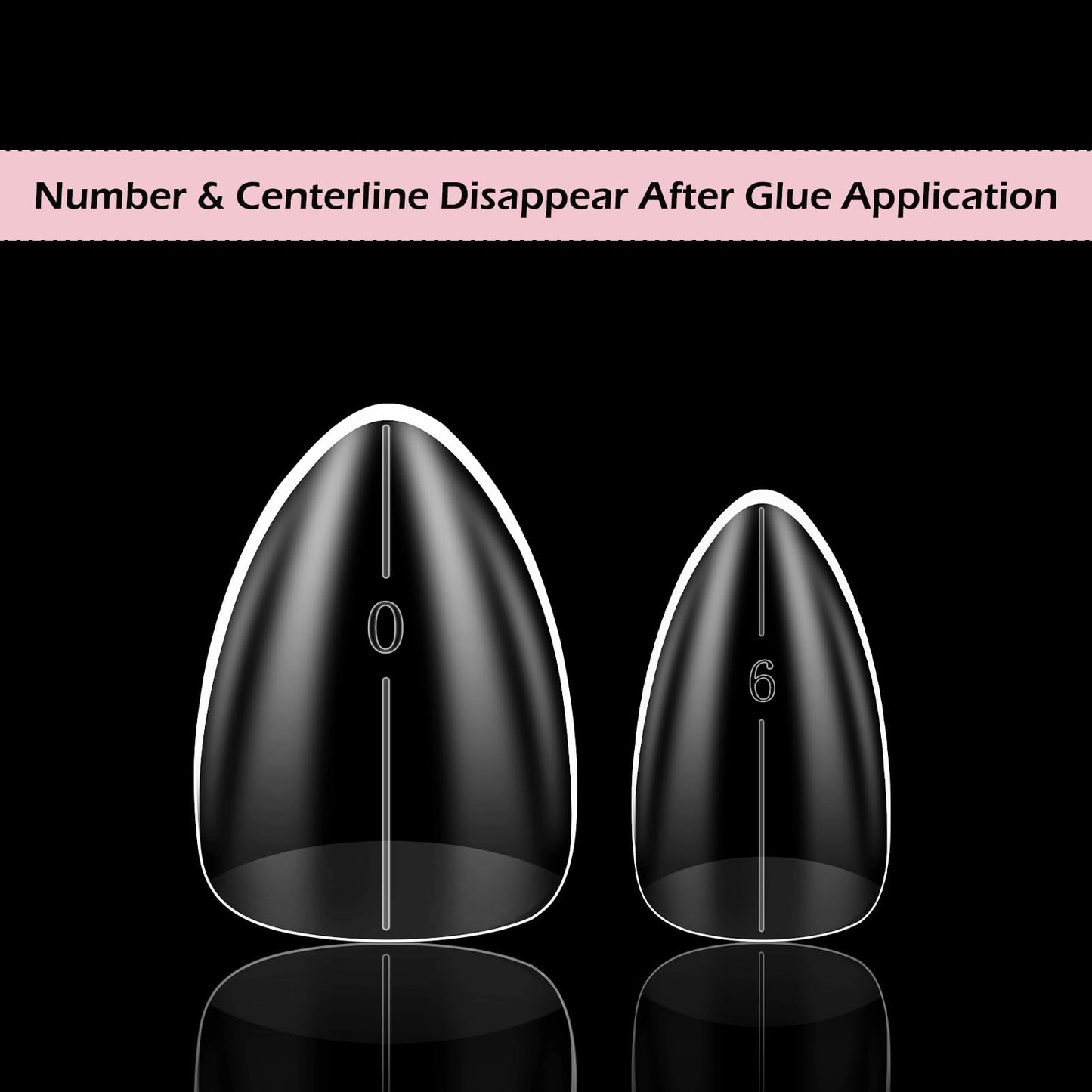 Wellquinn Short Almond Nail Tips, 510Pcs Thick Almond Full Cover Fake Nails, Clear Press-On Nails French Acrylic False Nail Tips for Salon Home DIY 15 Sizes