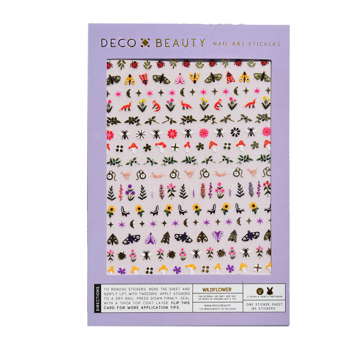 Deco Beauty Wildflower - Super Thin & Easy-to-Apply Nail Art with The Cutest Designs - Durable & Long-Lasting Nail Art Stickers and Decals for Women, for DIY at-Home Manicures & Salon-Quality Nails