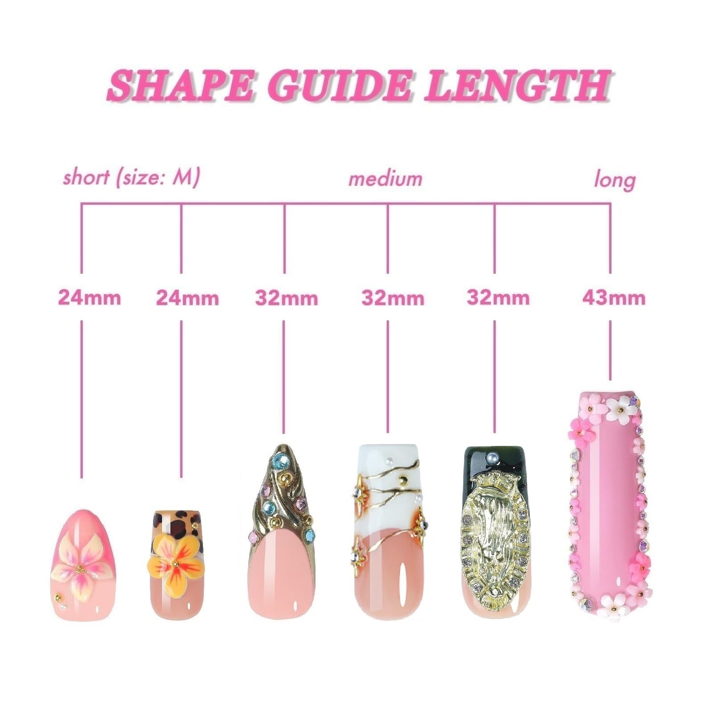 Luxury Soft Pink Press On Nails 10pcs, Handmade Acrylic Square Tips with 3D Floral Art, Gold Mirror Motif & Pearl Details, Elegant Ombre Design for Weddings, Parties & Daily Wear – Appife