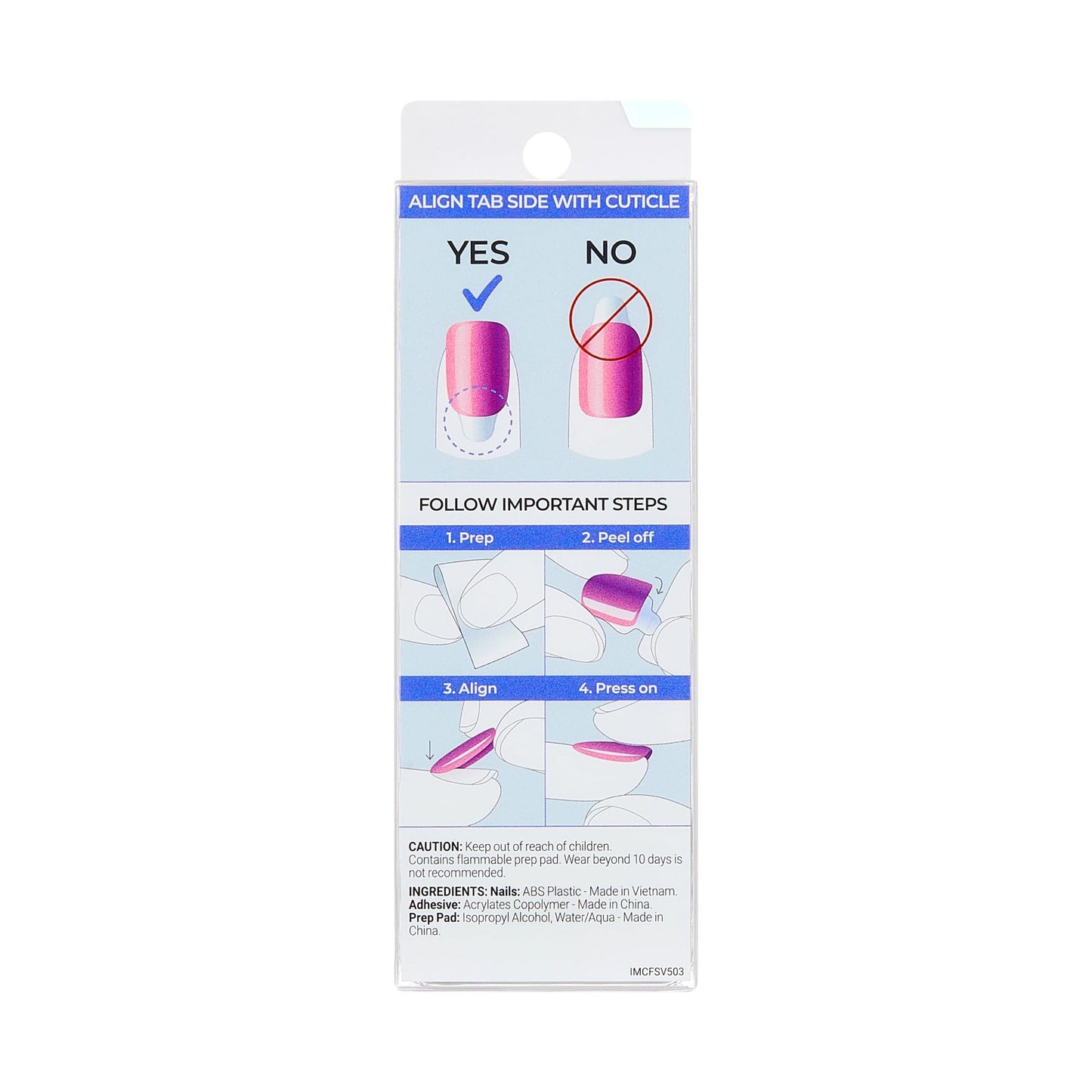 Kiss Impress No Glue Mani Press On Nails, ColorFX, 'Velvet Romance', Purple, Short Size, Squoval Shape, Includes 30 Nails, Prep Pad, Instructions Sheet, 1 Manicure Stick, 1 Mini File