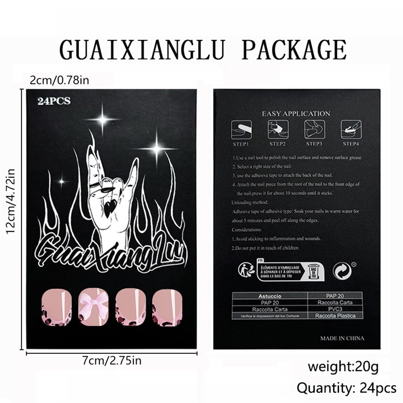 24Pcs Leopard French Tip Press on Nails Short Square Fake Nails Pink Glossy Bow Designs Full Cover Nude Glue on Nails Cute False Nail Stick on Nail for Women Girls Medium Manicure Decorations