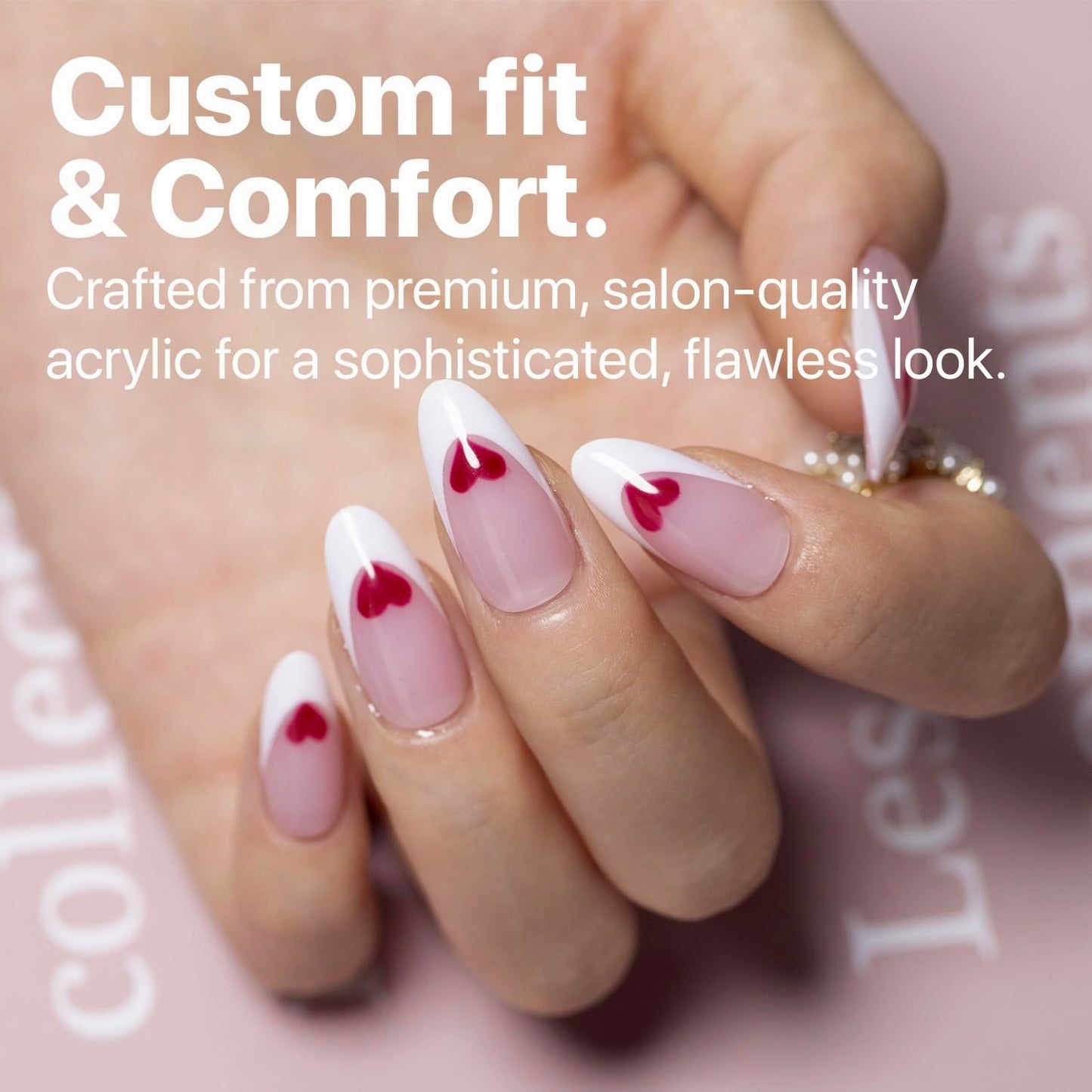 SXC Cosmetics French Tip Press On Nails Pink Medium Almond 150 Pieces in 15 Sizes Ultra Fit with Pre-applied Tip Primer and Base Coat, No Need to File Fake Nails for Nail Art DIY X-Pro Tips