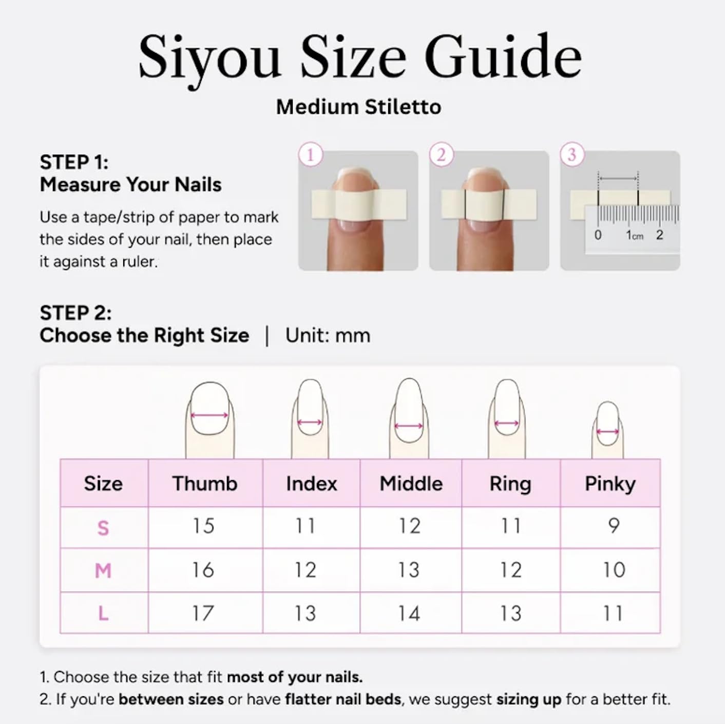 SIYOU Beauty | Mystical Glow | Purple Glow Medium Almond Press On Nails for Women (Medium) - Reusable, Salon-Quality Fake Nails (10pc)