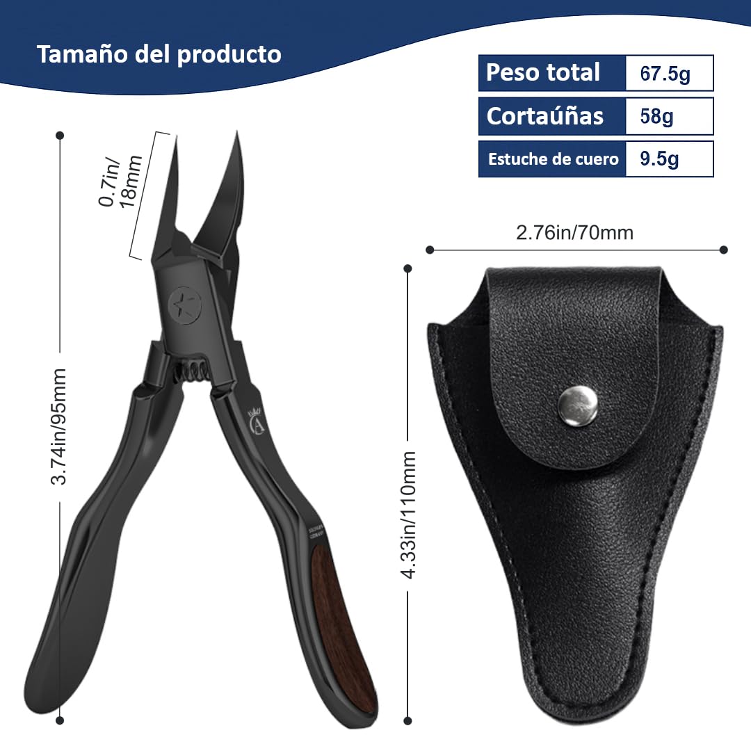Made in Solingen, Germany - Apexay Cuticle Trimmer, Stainless Steel Cuticle Cutter for Men & Women, Manicure & Pedicure, Sharp, Durable, Rust-Resistant Nail Care Tool (Black)