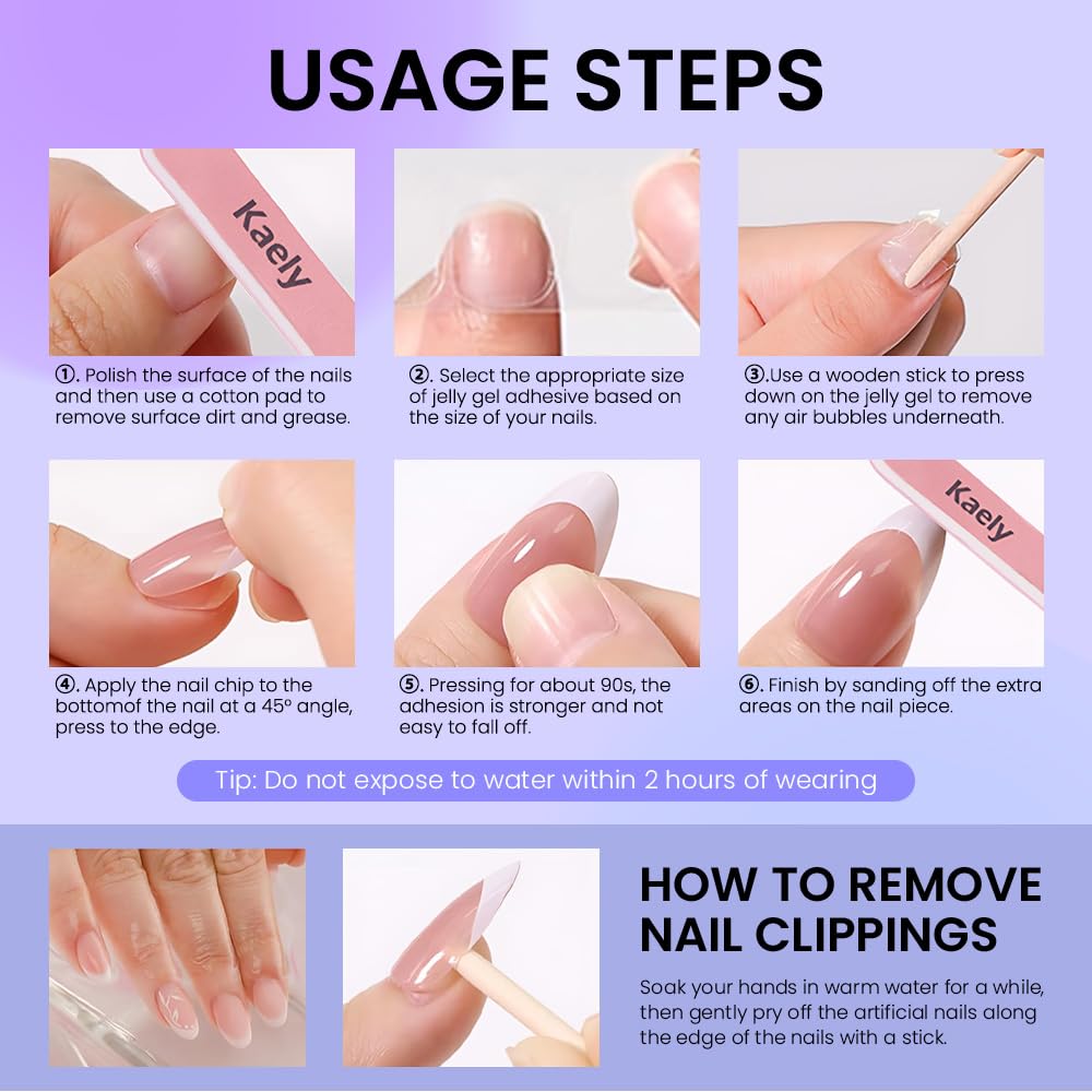 evpct Nude Cat Eye French Tip Press on Nails Almond Medium No Glue, White French Tip Medium Almond Holographic Stick on Nails for Women, Reusable Full Cover Soft Press on Nail Perfectly with Design