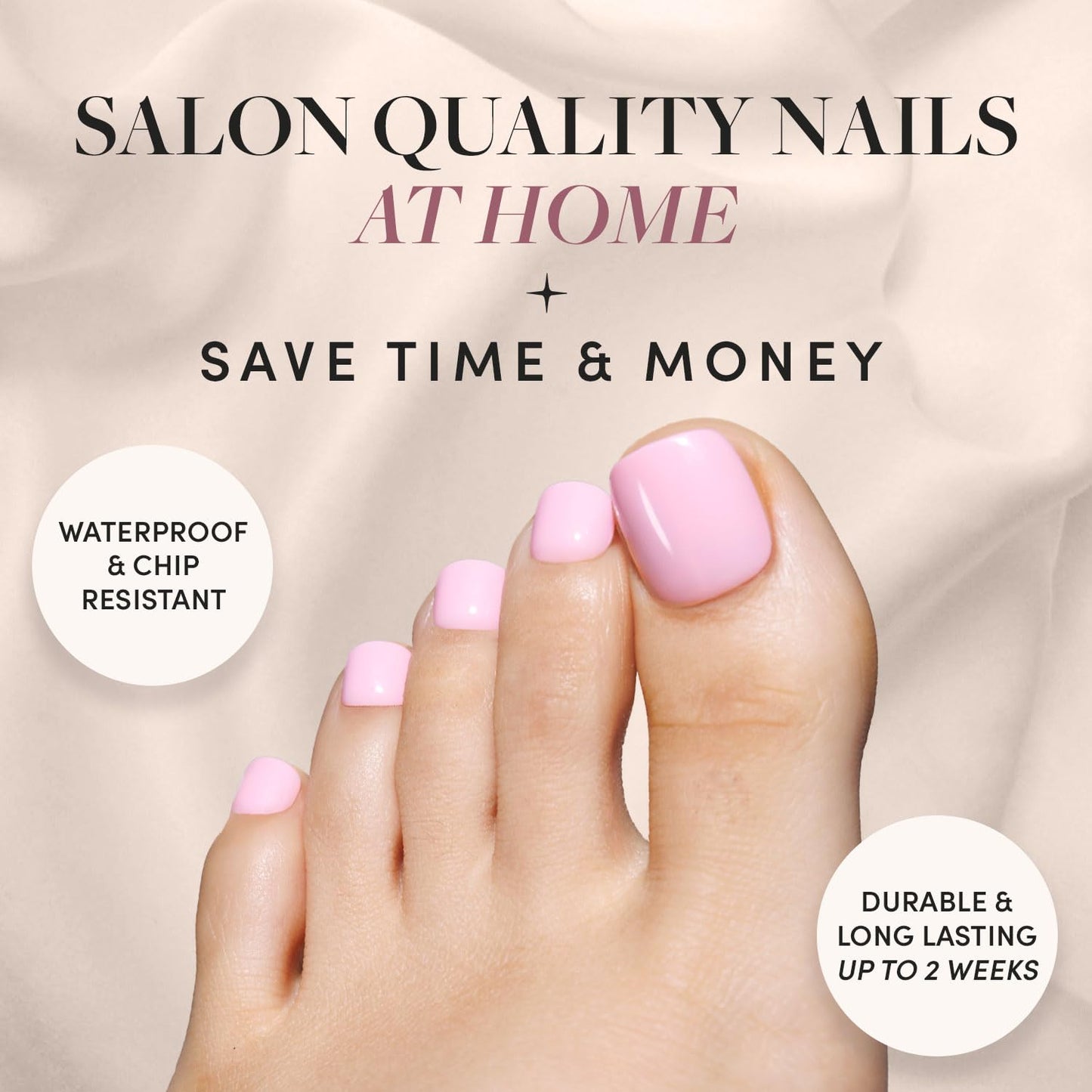 Glamnetic Press-On Nails Bundle - Azure Blue, Hailey & Fairy Dust | Bright Blue Round Fake Nails | Glazed Almond False Nails | Short Oval Beige-Pink Nails with a Metallic Finish
