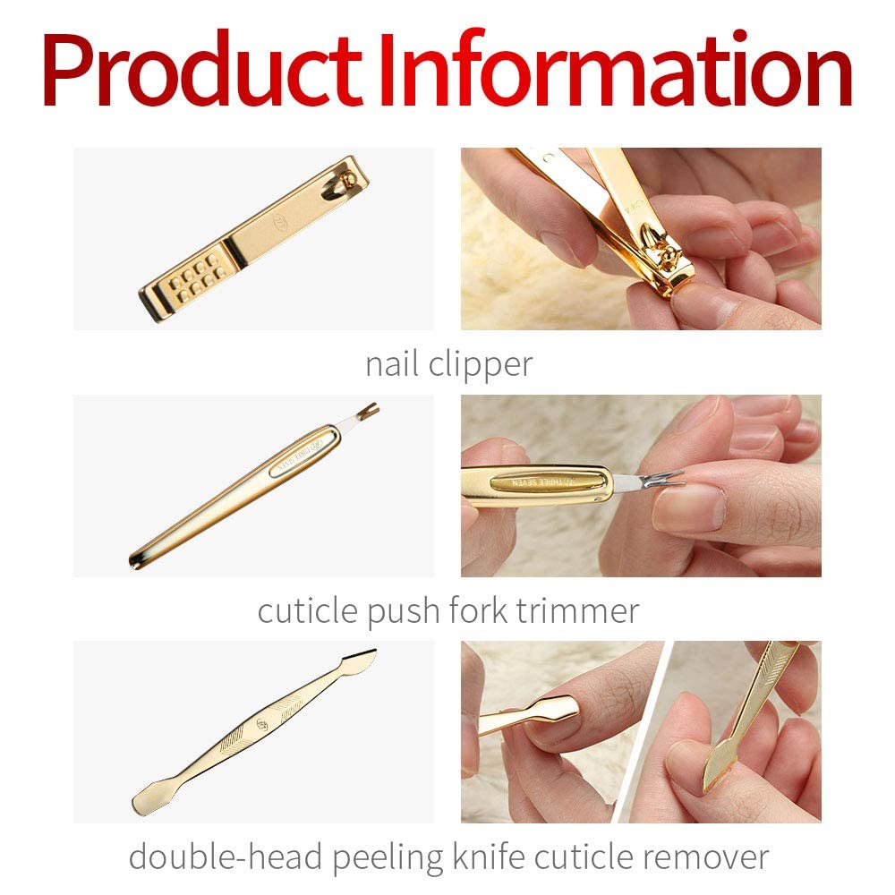 Three Seven (777) Travel Manicure Grooming Kit Nail Clipper Set (11 PCs), MADE IN KOREA, SINCE 1975.