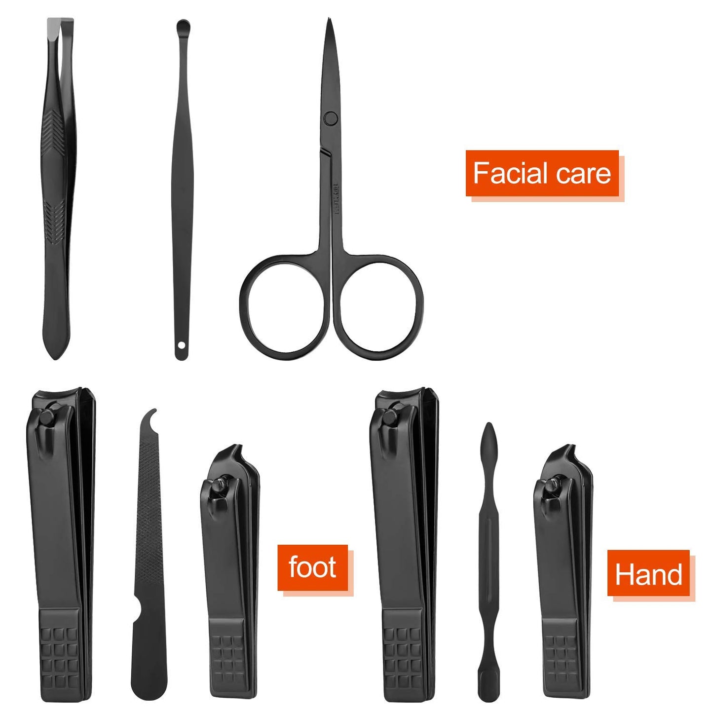 8Pcs Manicure Set Men 12Pcs Women Manicure set Nail Clipper Set Travel Professional Manicure Pedicure Nail Care Kit Grooming Kit Nail Persaonal Small Gift for Men and Women