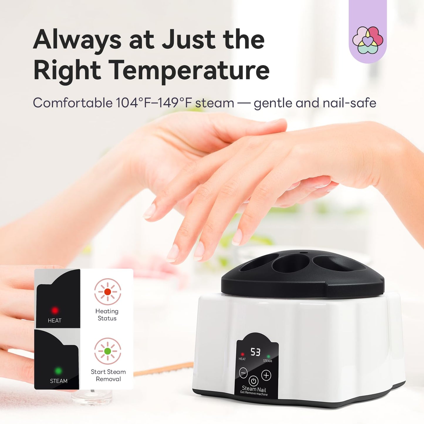 Saviland Essentials Nail Polish Remover Machine: Nail Soaking Bowl & Acetone Nail Polish Remover Gel Nail Remover Machine with Nail Soak off Bowl Soaker Tech Acrylic Nail Remover Steam Salon Home DIY