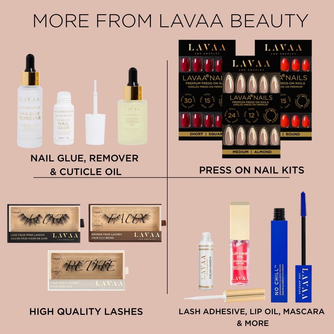 AFTER HOURS Press-On Nails by Lavaa Beauty | Short Square Glossy Bright Burgundy Nails