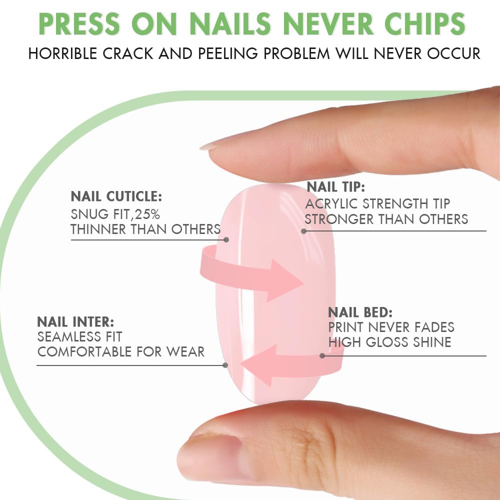 Light Purple Press on Nails Short Medium Square Glue on Nails Set,KQueenest Solid Color Fake Nails Short Coffin Acrylic Nails Press on Gel Nails for Women Reusable False Press-on in 24 Pcs