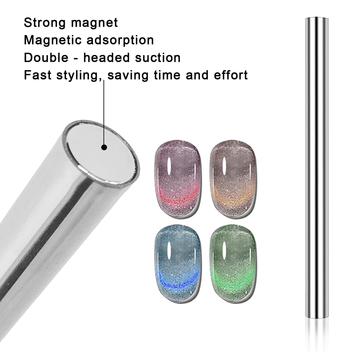 WOKOTO 38Pcs Nail Art Cat Eye Magnet For Nails Gel Polish Magnets Pens For Cat Eye Nail Art Tools Gradient Ombre Design Mini Cube Blocks Cylinder Nail Magnet Magnetic Sticks Tools For Women Nails