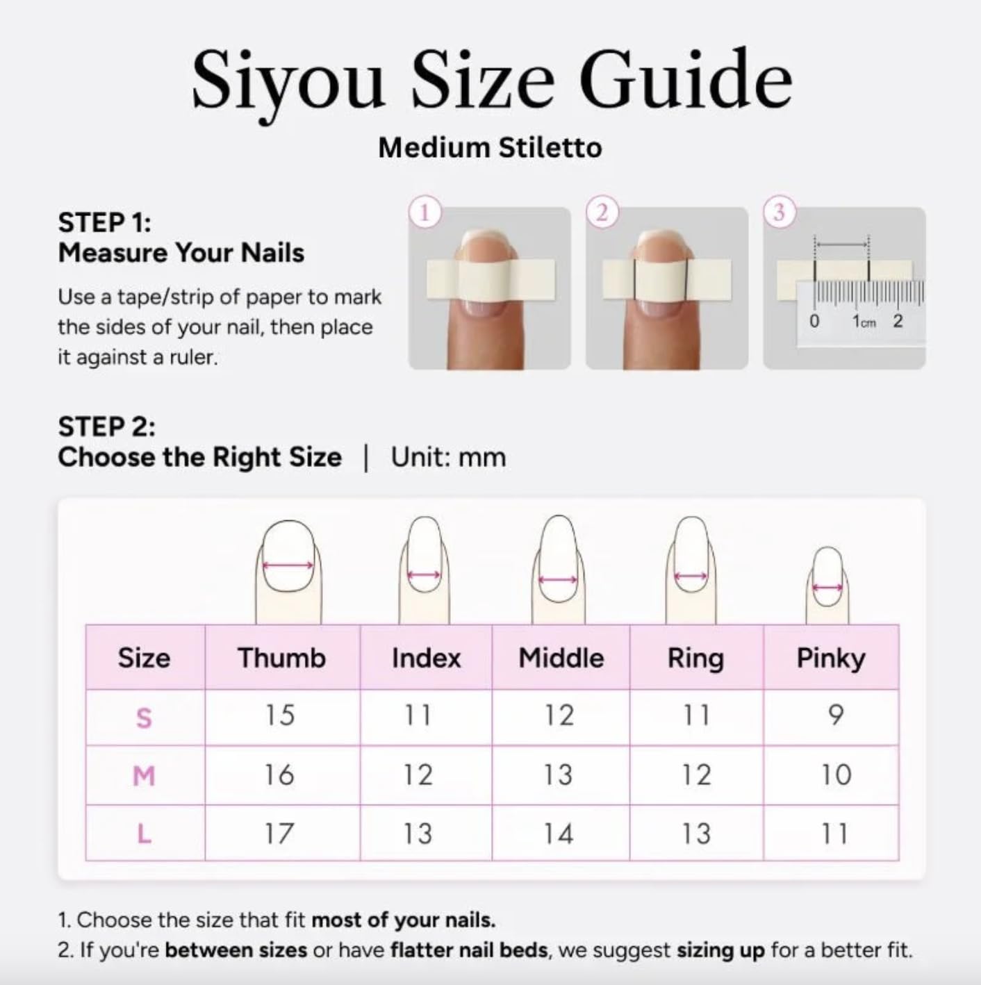 SIYOU Beauty | Classic Gold Bloom | Pink, Purple, and Gold Floral Medium Stiletto Press On Nails for Women (Medium) - Reusable, Salon-Quality Fake Nails (10pc)