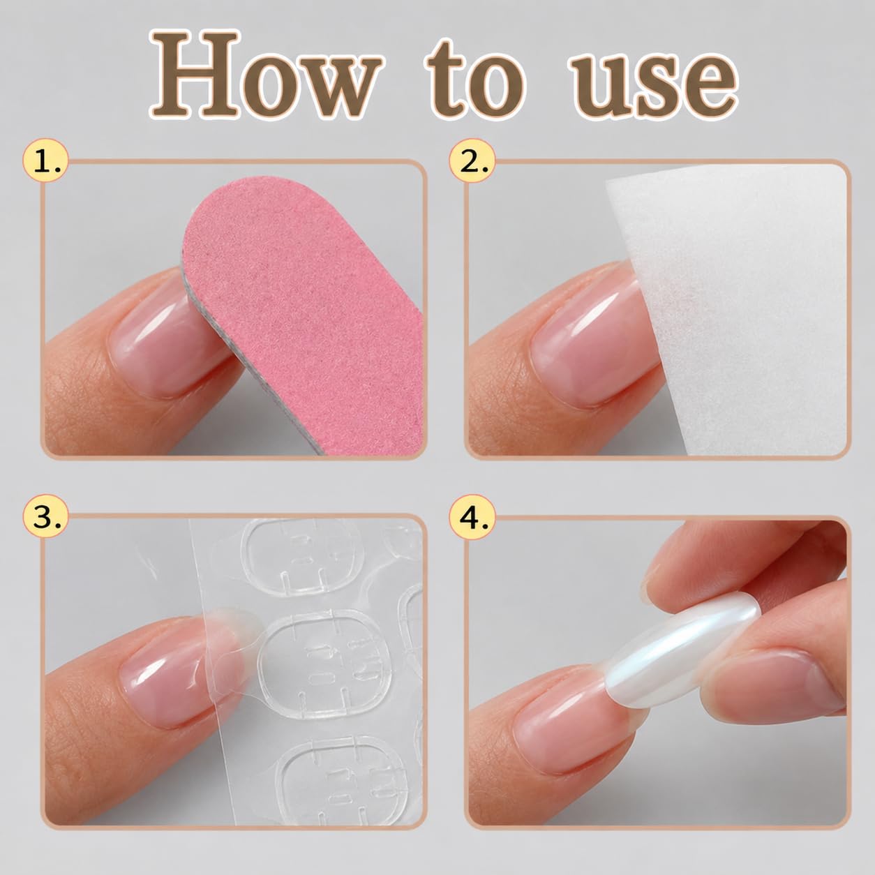 C.Z.Z.T.T.NAILS 24pcs Gorgeous Almond Press On Nails,12 Sizes Reusable Fake Nails with Jelly Glue,Stick On Nails for Women Daily Wearing