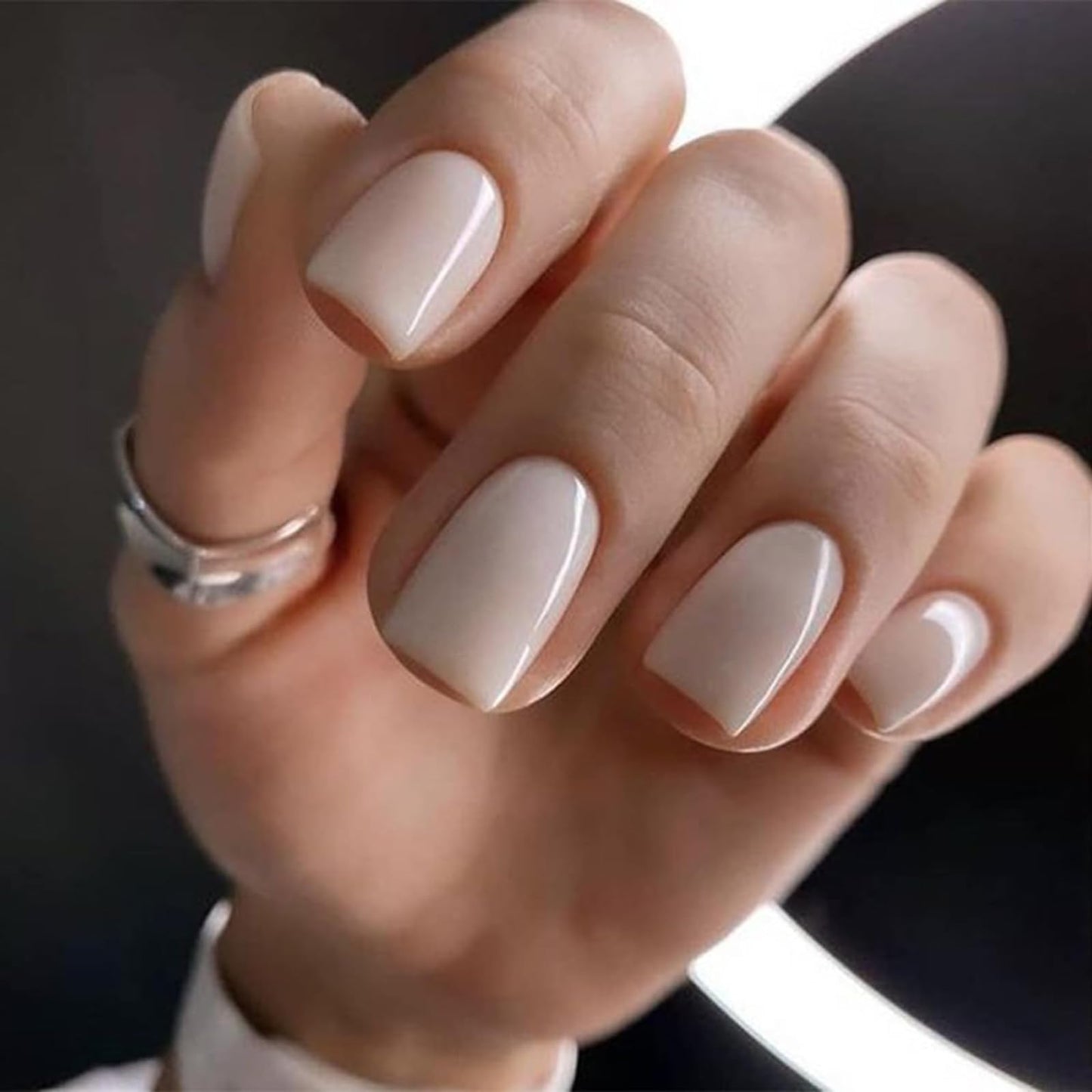 12 Pack 288Pcs Press on Nails Medium And Short - OPkssnails French Tip Press On Nails Square And Almond,Reusable Glue On Nails, Gel Fake Nails for Women