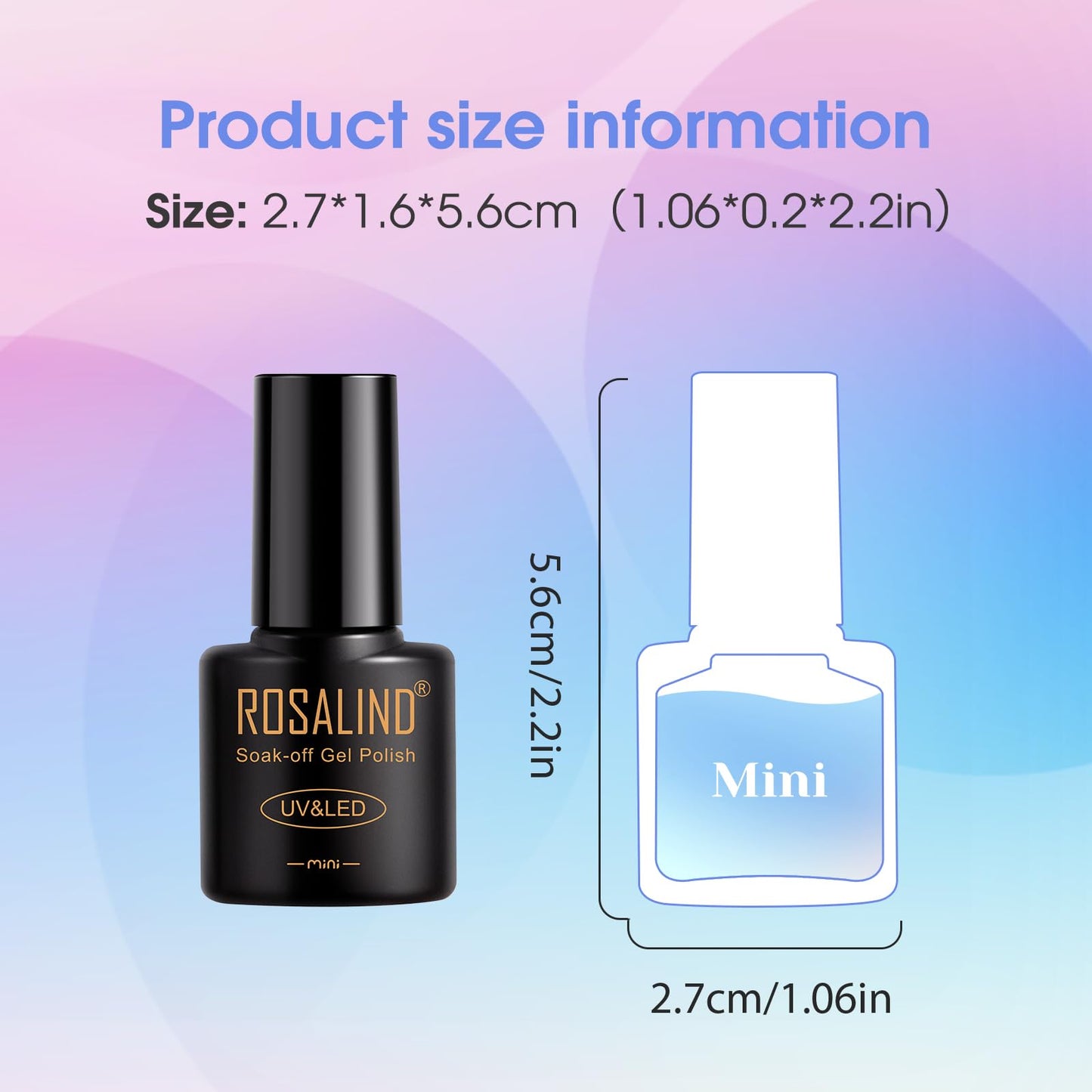 ROSALIND 80 PCS Gel Polish Set with 5PCS Top Coat and Base Coat，75 Multi-Colred u v Gel Nail Polish Kit Soak Off Nail Set for Women