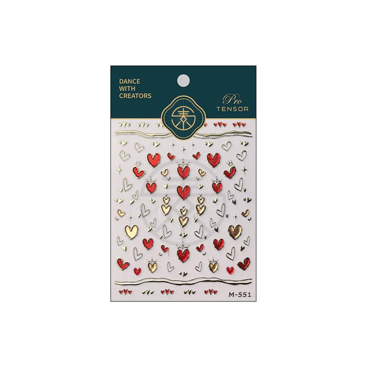 5D Embossed Heart Nail Stickers for Nail Art Red Nail Art Stickers Valentines Day Nail Decals Self-Adhesive Love Sticker Valentine’s Day Gold Hearts Nail Supplies for Women Girls DIY Manicure