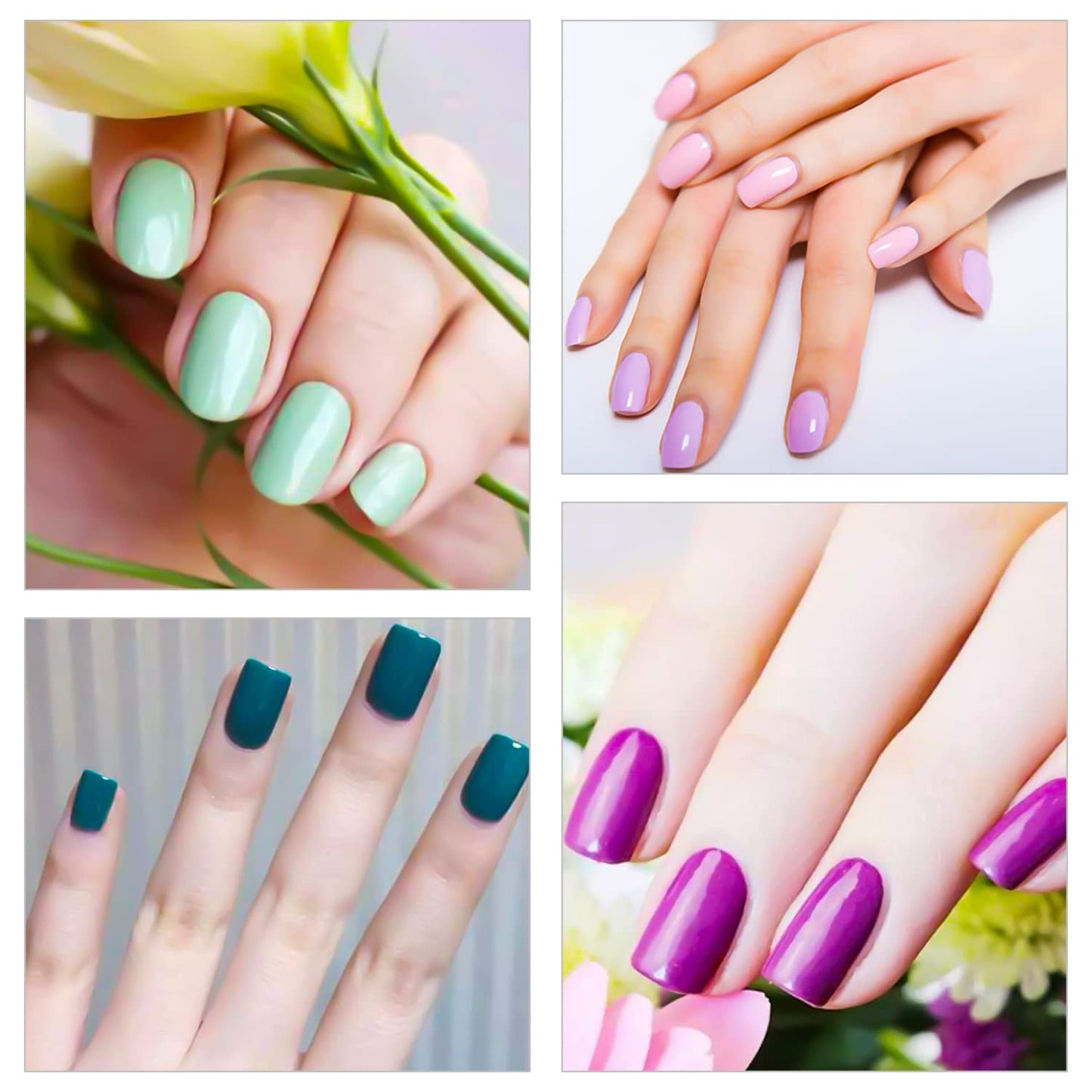 JERCLITY 24 Sheets Bright Solid Color Nail Polish Strips with Nail File Self-Adhesive Nail Strips Gel Stickers for Nails Nail Polish Stickers Full Wraps for Women