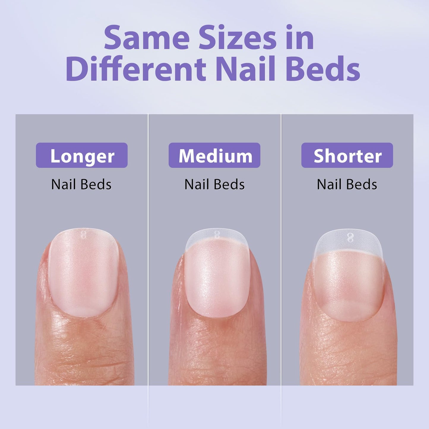 BTArtbox Extra Short Square Nail Tips - Short Squoval Gel Nail Tips, Natural Fake Nails with Tip Primer Cover, Pre-shaped Upgrade Matte Full Cover Nails for Home DIY Nail Salon