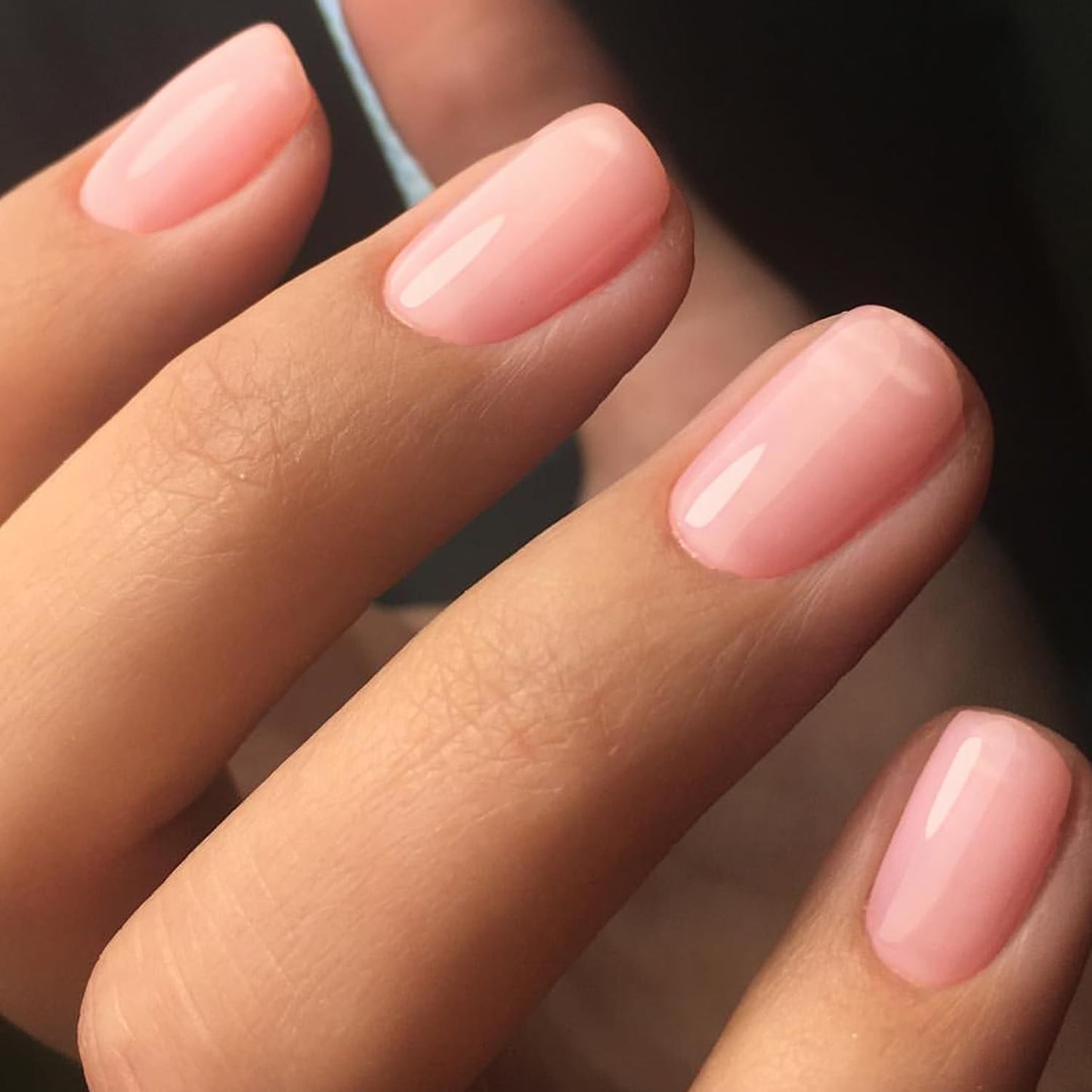 GLAMERMAID Press On Nails Extra Short Square, Jelly Soft Gel Fake Nails Round Squoval, Natural Nude Pink False Nails Tip, Nude Pink Press on Nails Medium Almond, Natural Jelly Gel Nails Pure Stiletto