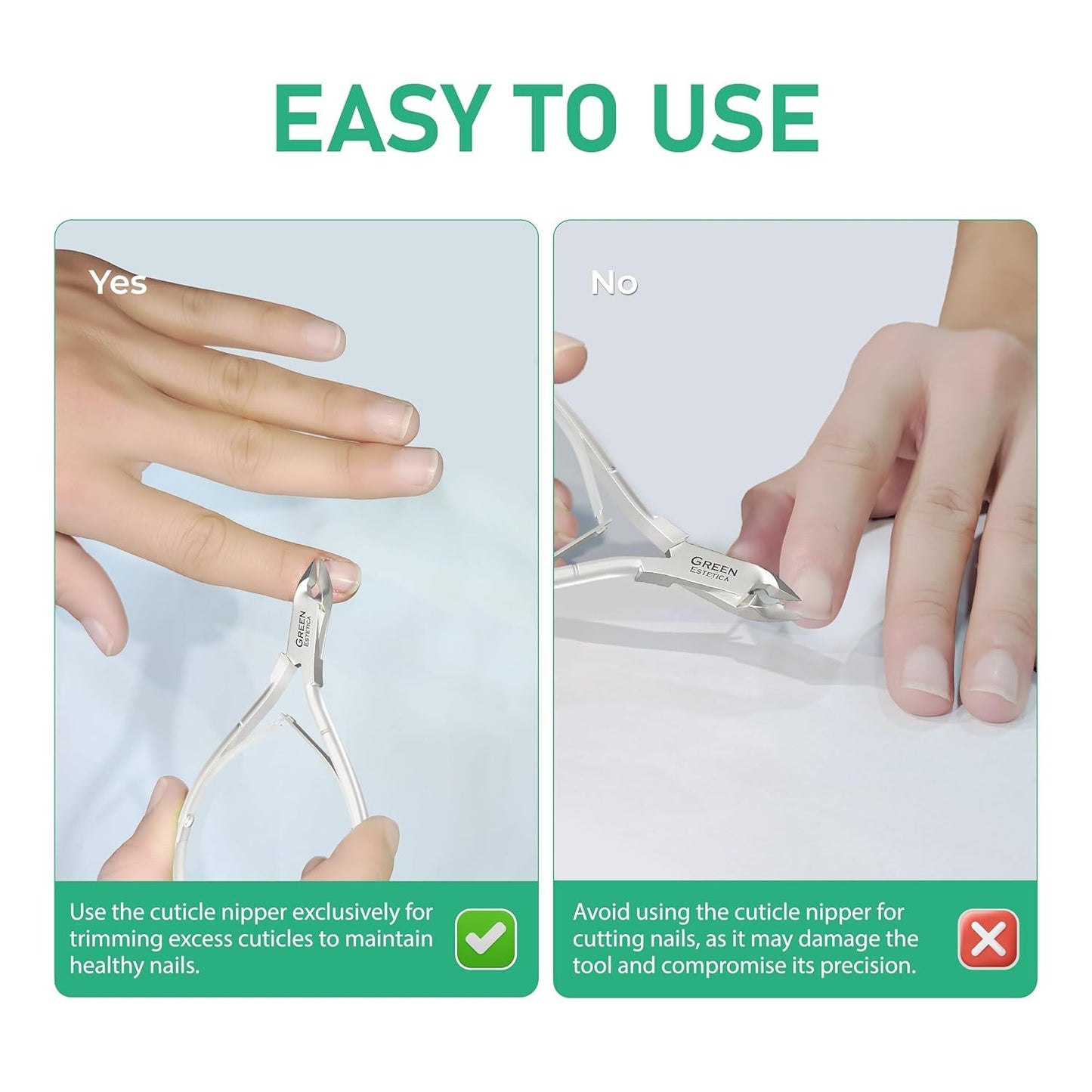 Professional Cuticle Trimmer Nail Cuticle Cutter Stainless Steel Cuticle Nippers with Sharp Blades of Cuticle Remover Clippers Manicure Tools Double Spring - Pedicure Nail Tools (Silver - 4 Pack)