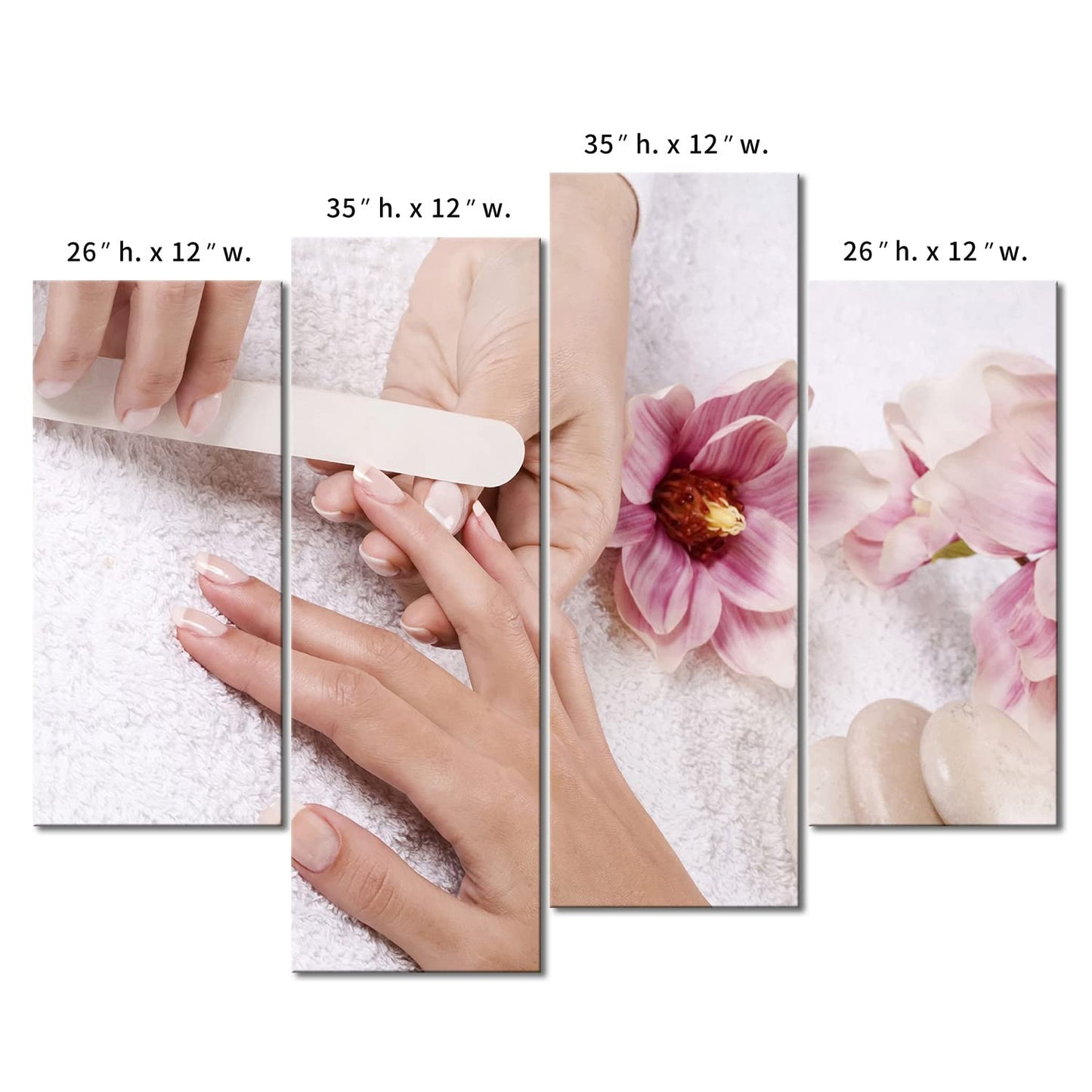 Pink Flowers Cabblestones Someone is Nail-Painting Wall Art Painting Pictures Print On Canvas Art The Picture for Home Modern Decoration