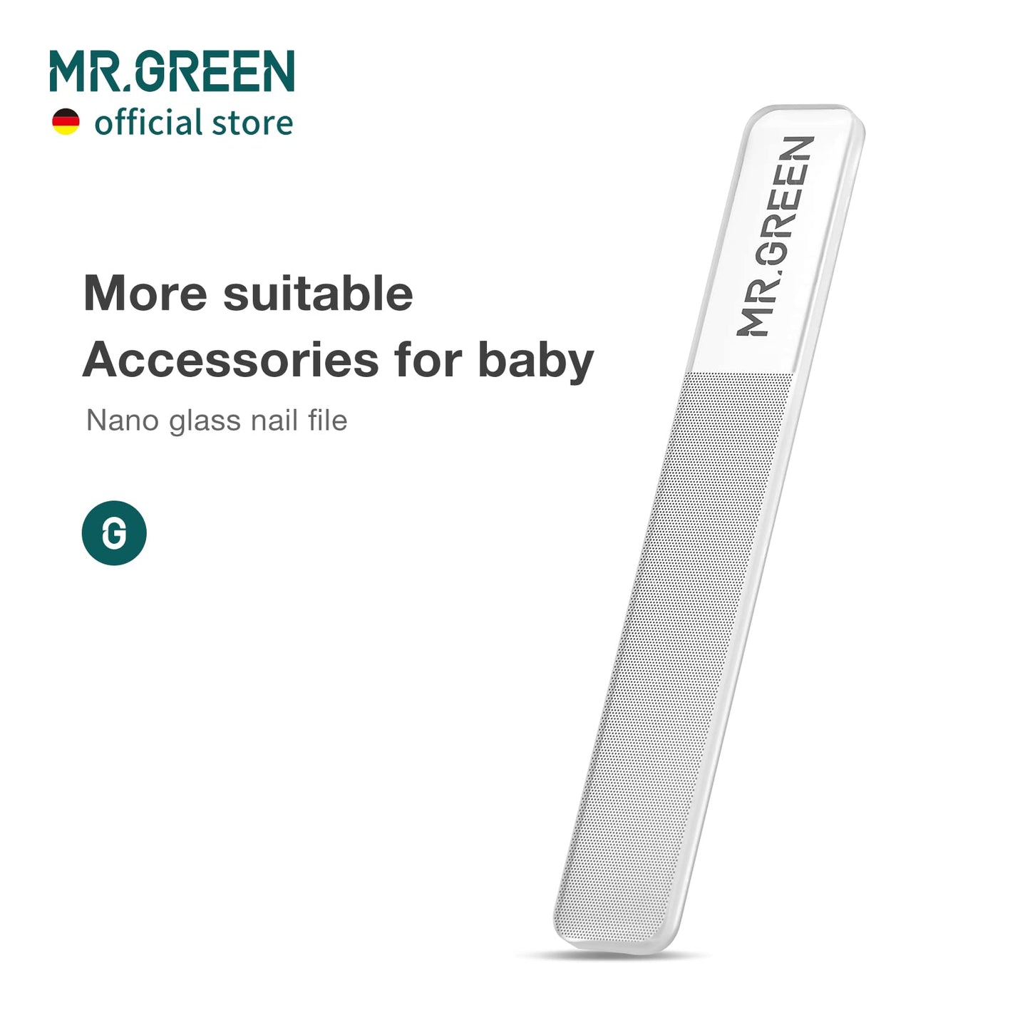 MR.GREEN Baby Safety Nail Clippers Nail Care Clippers Fingernail Cutter Newborn Baby Convenient Nail File Manicure Tools (Baby Nail Clipper+Nano Glass File)
