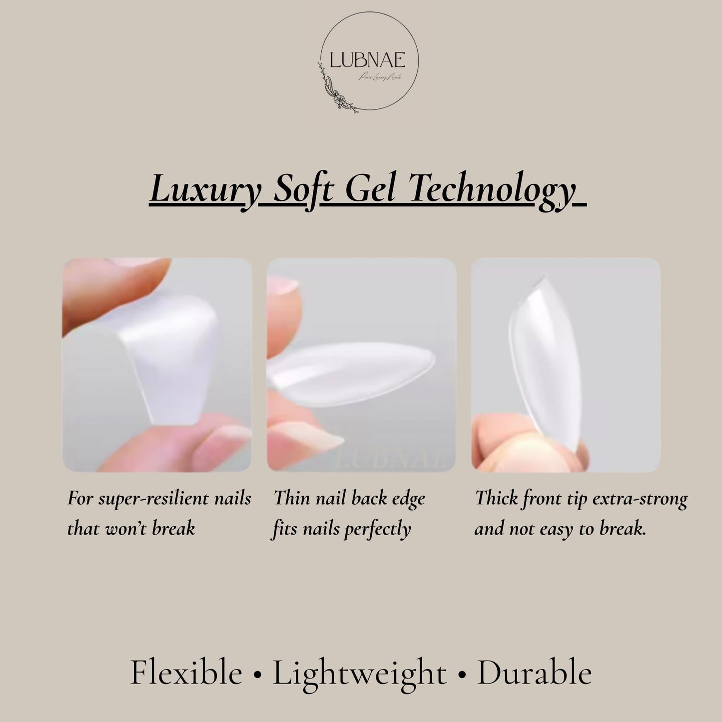 Lubnae - Designed in PARIS. Luxury Collection Press-On Nails – Collection – 30 Reusable Nails with Glue – Almond Short – Salon Quality at Home (Elegant Cat Eye)