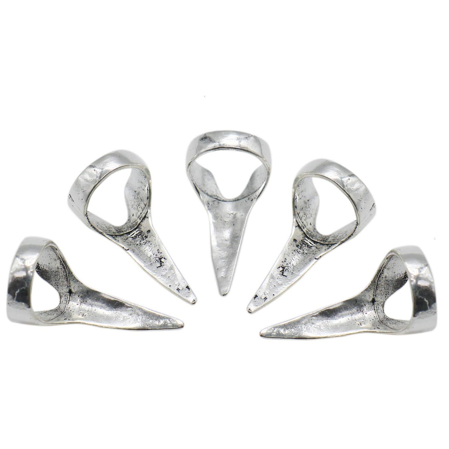 DUANMEINAD Wholesale 10pcs Hot Retro Punk Rock Gothic Talon Nail Finger Claw Spike Rings Nail Art Decoration