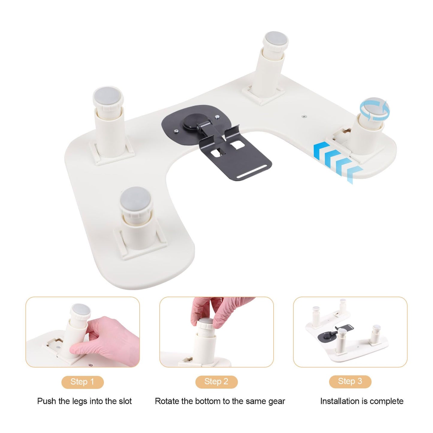 Arm Rest for Nails Tech with a Build-in Phone Holder,U shaped Adjustable Base Manicure Nail Hand Rest Stand Pillow Cushion (White)