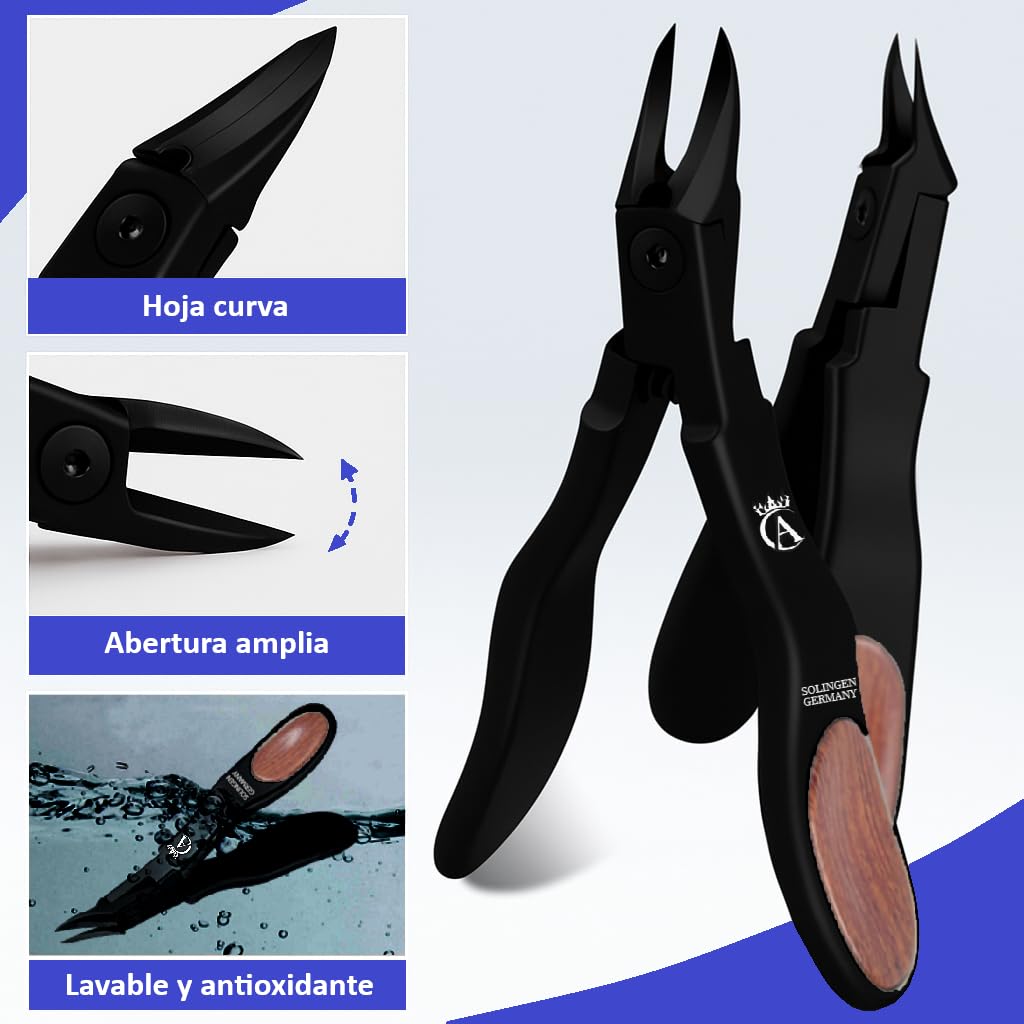 Made in Solingen, Germany - Apexay Cuticle Trimmer, Stainless Steel Cuticle Cutter for Men & Women, Manicure & Pedicure, Sharp, Durable, Rust-Resistant Nail Care Tool (Black)
