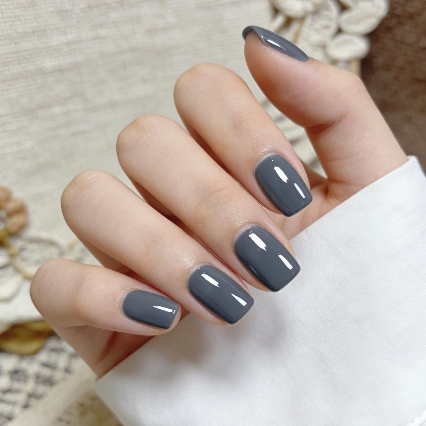 Vishine Classic Gray Serie Gel Nail Polish Set - 6 Different Gray Shades Glitter Polish Kit Popular Nail Art Design Soak Off LED Lamp Manicure Kit