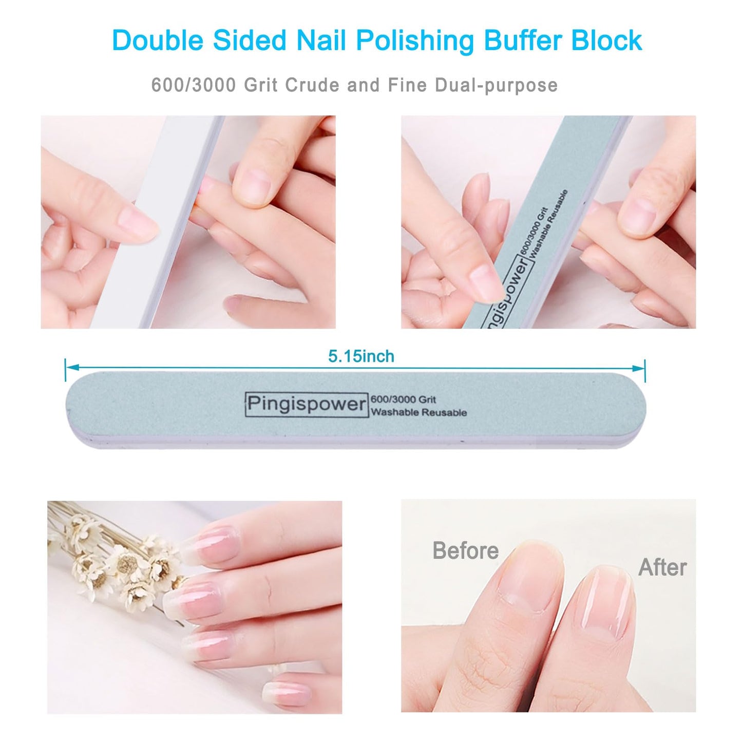 Pingispower Cuticle Trimmer & Cuticle Pusher Kit, 9PCS Professional Stainless Steel Cuticle Nippers & Cuticle Cutter Remover Manicure Tool for Women Home Salon &Travel for Fingernails & Toenails