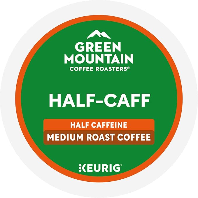 Green Mountain Coffee Roasters Half Caff, Keurig Single Serve K-Cup Pods, Medium Roast Coffee, 60 Count, (6 Packs of 10)