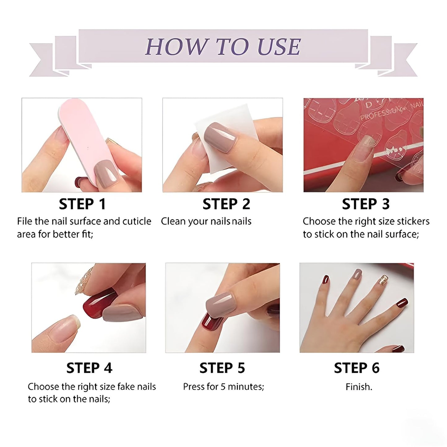 Flower Press On Nails Short Oval Nails Press Ons Spring Fake Nails Blue Floral Acrylic Nail Glossy Glue On Nail Full Cover False Nail For Women Girls Manicure 24Pcs