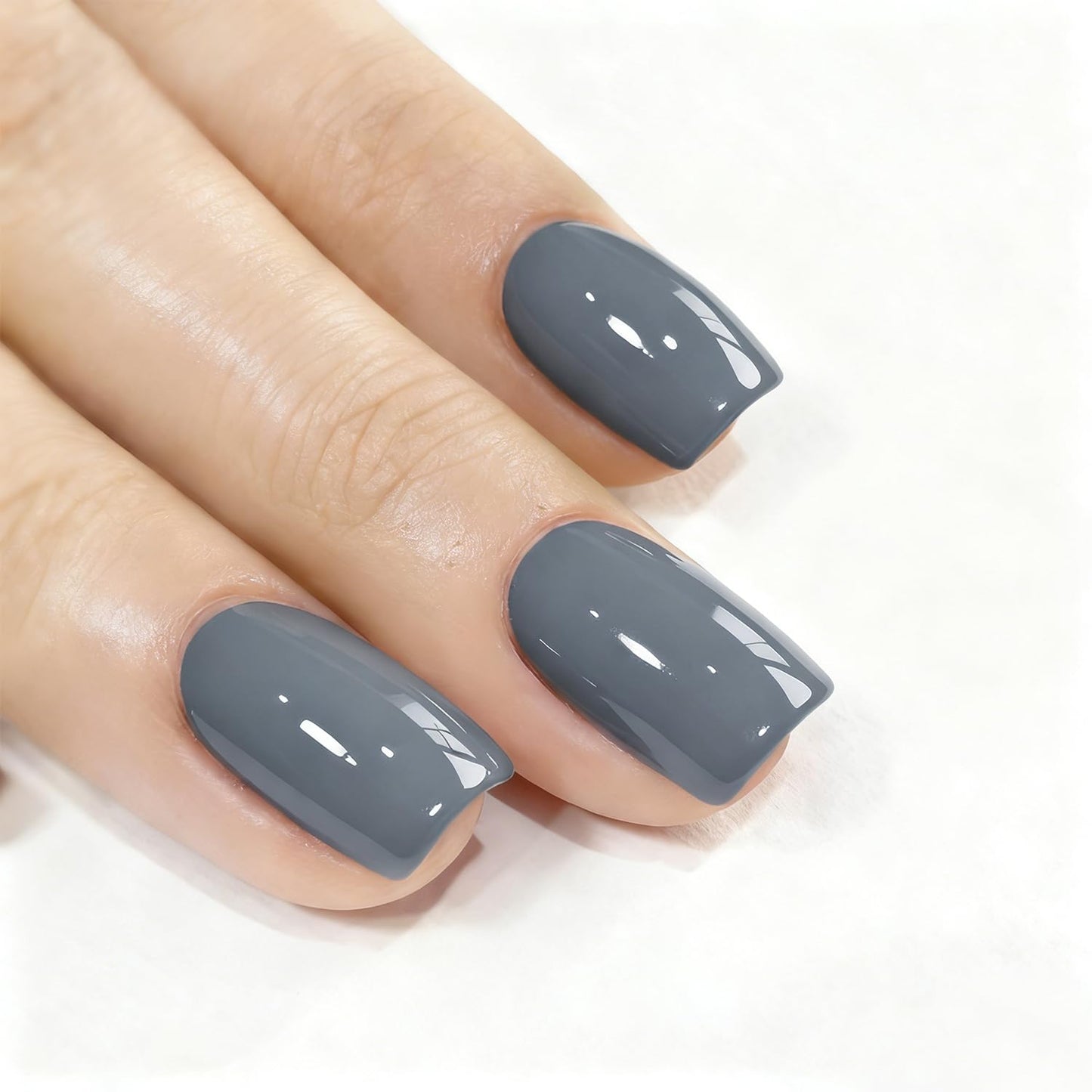 Vishine Classic Gray Serie Gel Nail Polish Set - 6 Different Gray Shades Glitter Polish Kit Popular Nail Art Design Soak Off LED Lamp Manicure Kit