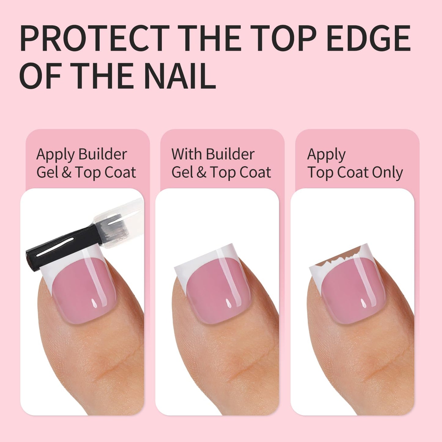 Vansiho 150 pcs French Tip Toe Nail Tips Press on, Pink White French Tips Toenail Press on Square for Women, Soft Gel Fake Toe Nails, Acrylic Nails Soak off Toe Nail Home DIY 15 Sizes