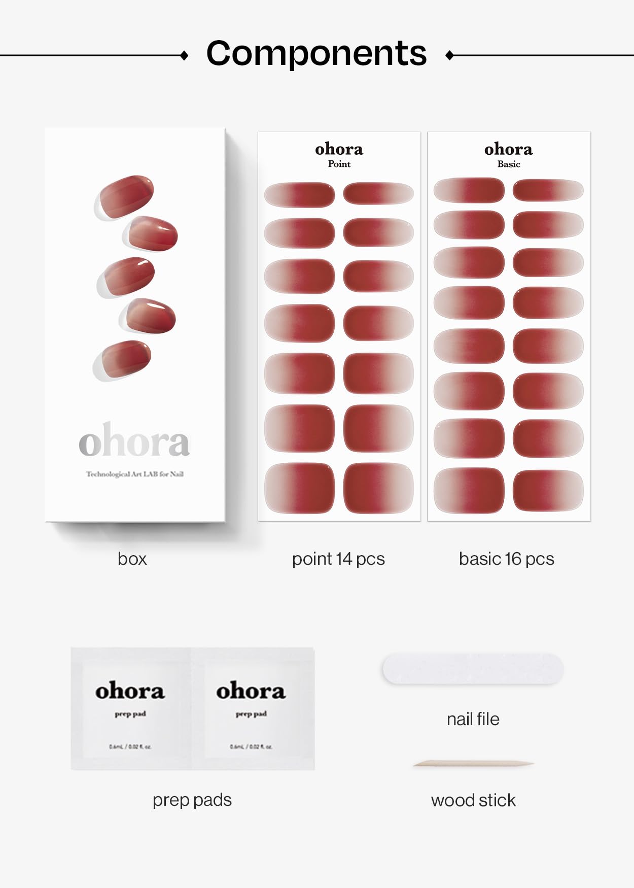 ohora Semi Cured Gel Nail Set of 2 (N Bare Apricot & N Fig Jam) - Professional Salon-Quality Nail Care