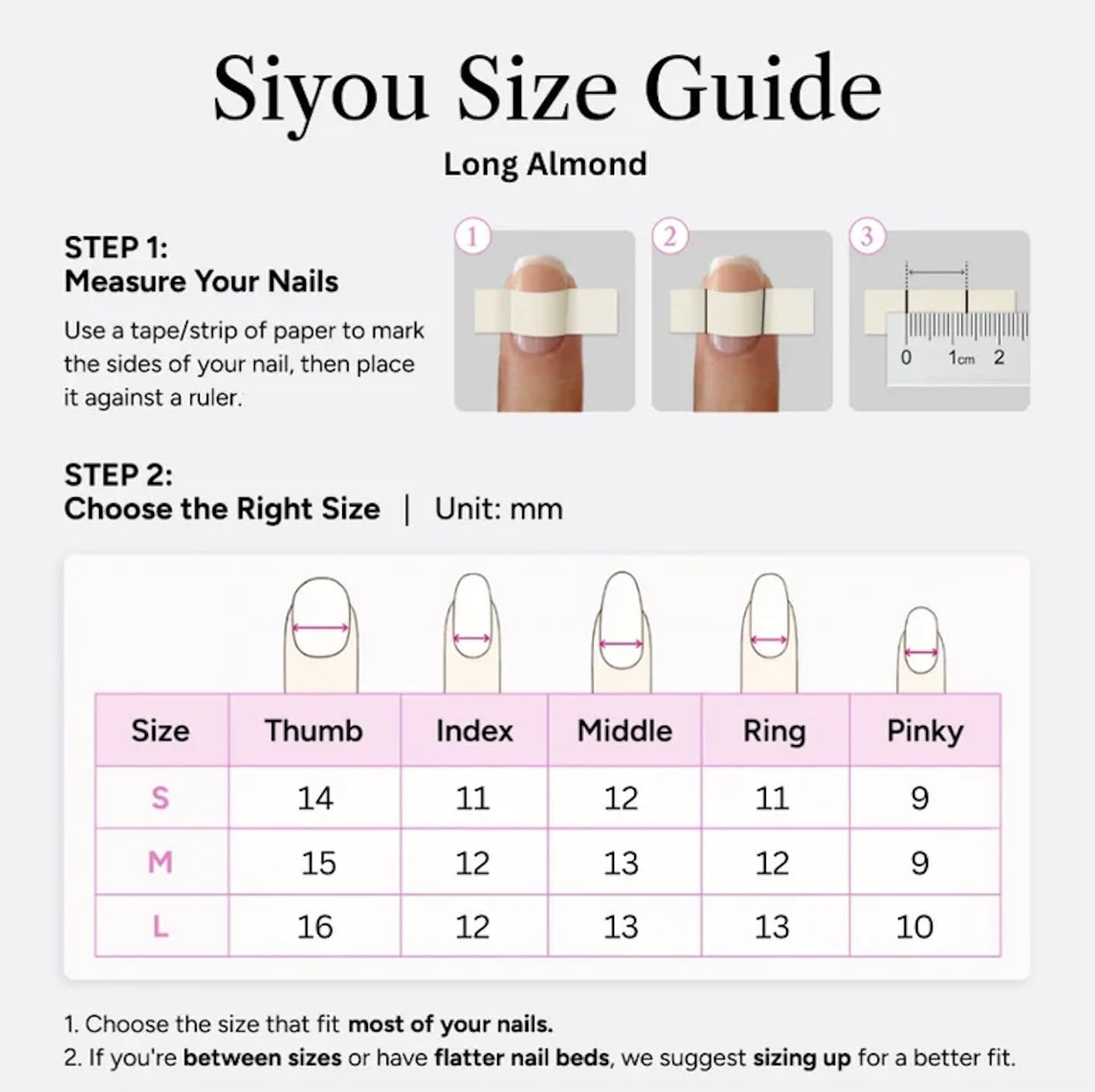 SIYOU Beauty | Elegant Polka Dot | Polka Dot Long Almond Press On Nails for Women (Large) - Reusable, Salon-Quality Fake Nails (10pc)
