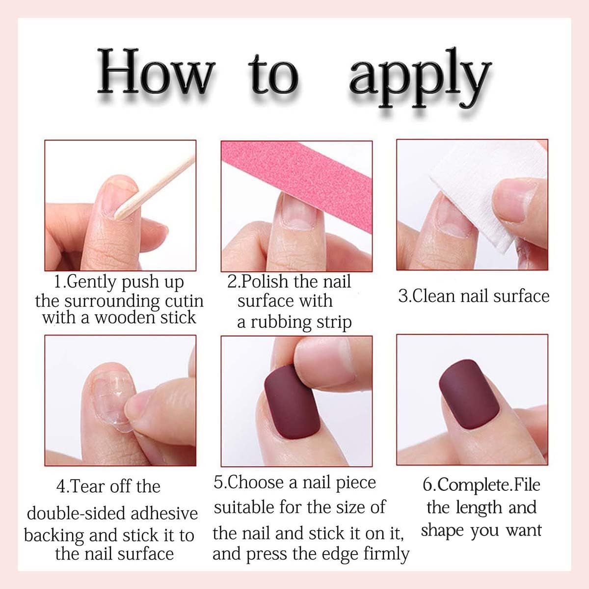 Summer Press on Nails Short Square Fake Nails Beach French Tip Nails Press ons with Starfish Design Full Cover Stick on Nails for Women Manicure,Artificial | Reusable | Easy Apply | 24Pcs