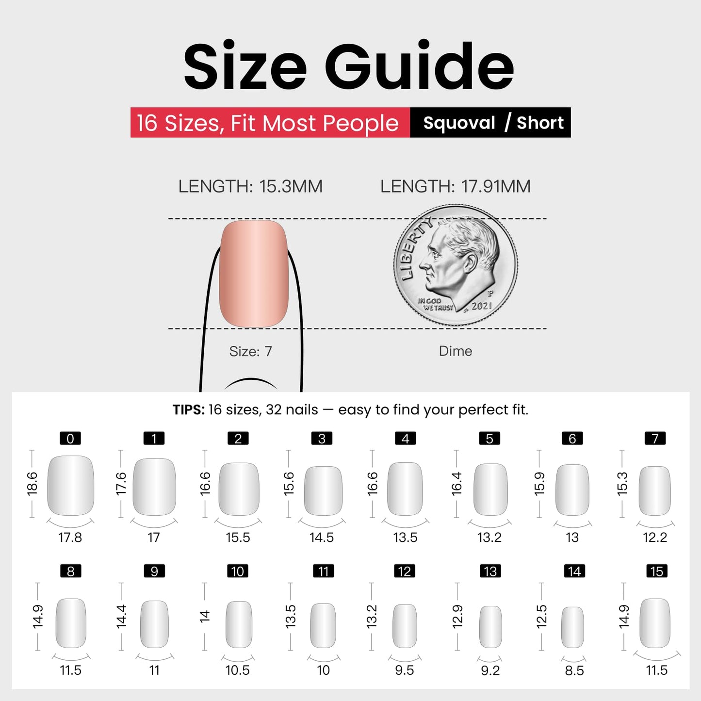 CurvLife Press on Nails Short Square Acrylic Fake Nails with Apricot Design Full Cover False Nails Glossy Nude Glue on Nails Artificial Stick on Nails for Women (Polka Dot Silver French)