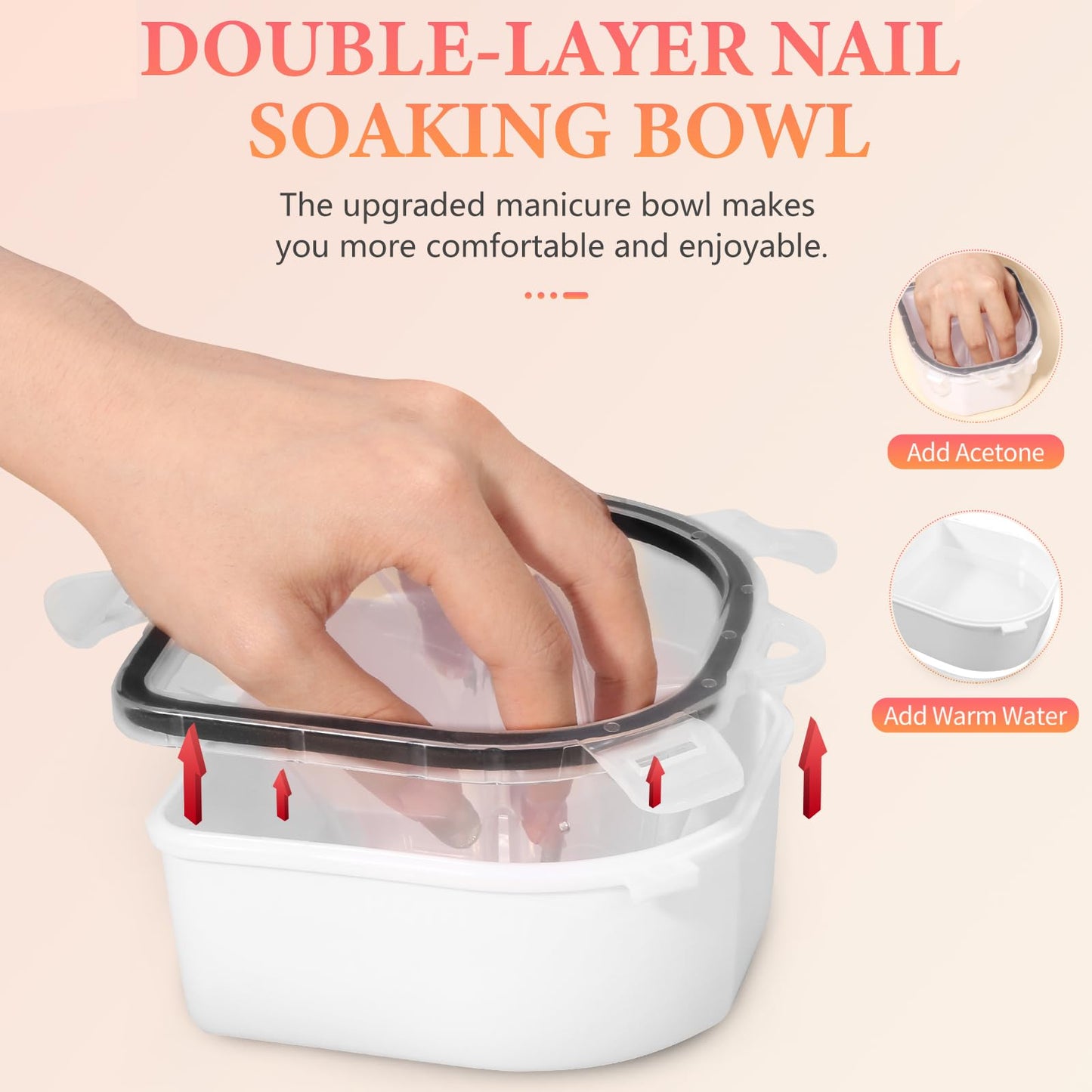 Yokilly Nail Soaking Bowl & Toe Soak off Bowl