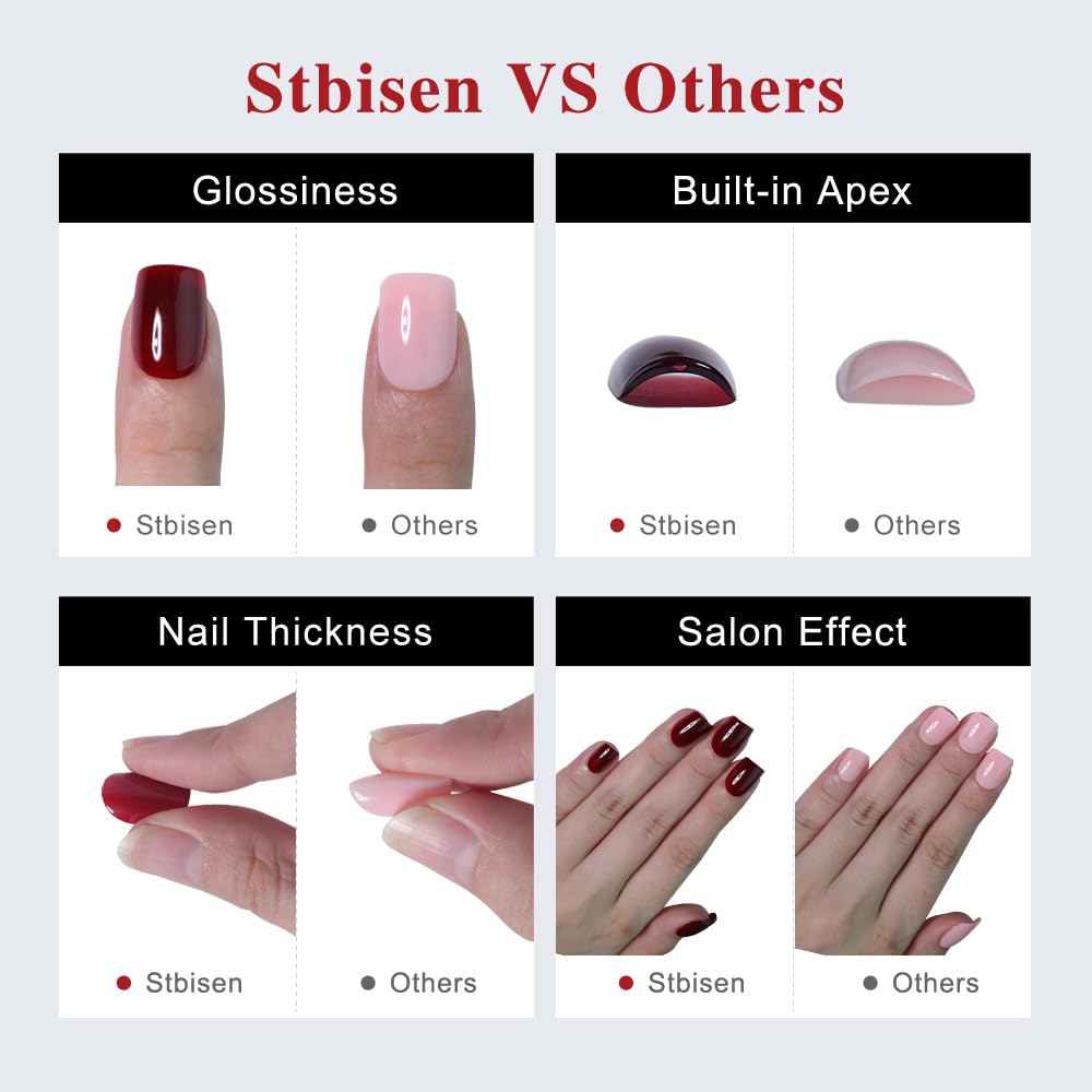Stbisen French Press On Nails Short Square, Soft Pink Base Fake nials with White French Tip and Gold Leaf Accent Design, Glossy Reusable Elegant Glue On Nails for Women, Perfect for Daily Wear, 30Pcs