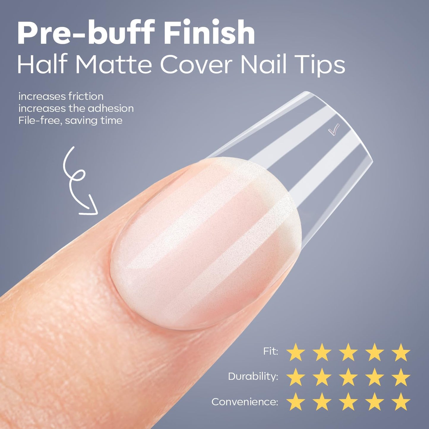 modelones X Nail Gel Kit Short Coffin,510Pcs Fake Nails 15Sizes, 9-in-One Glue Prep Dehydrator & Mini U V Light Clipper, Pre-shaped Half Matte Press on Short Coffin Tips for DIY Salon