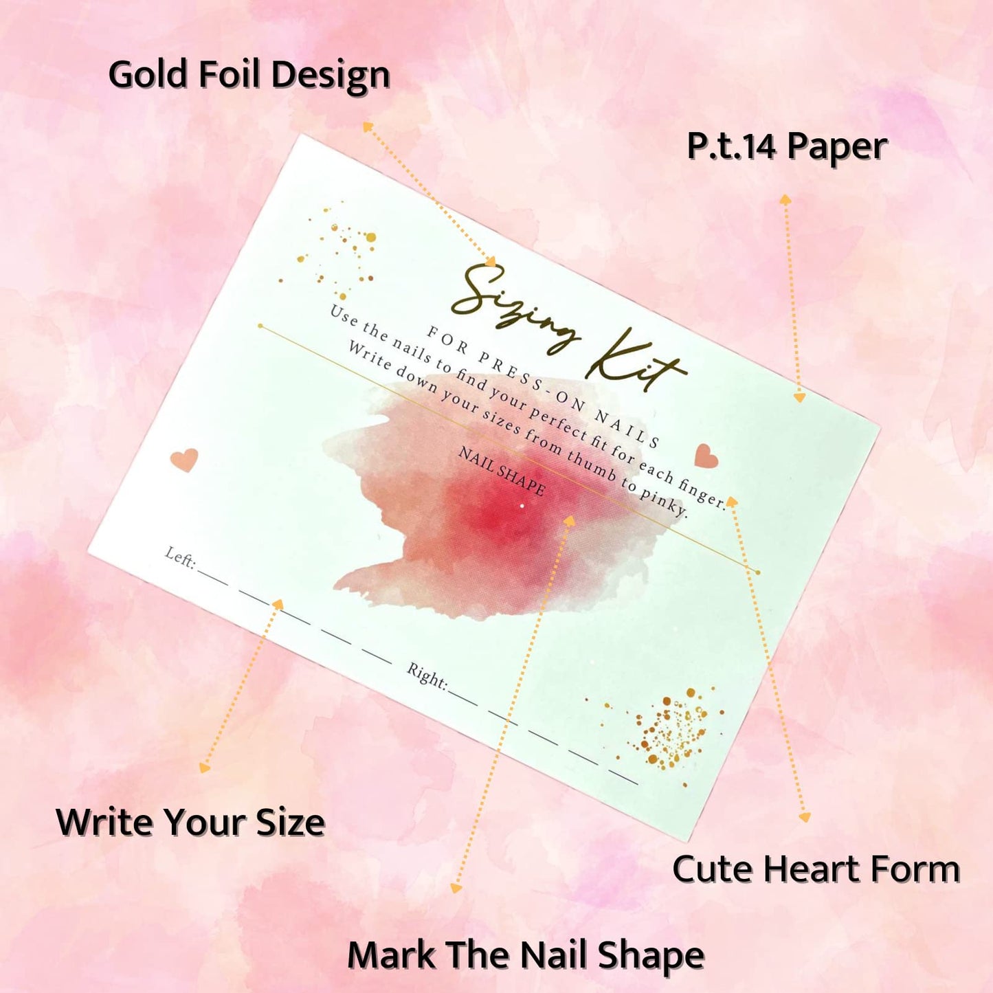 Press on Nails Packaging Box+ Sizing Kit Card