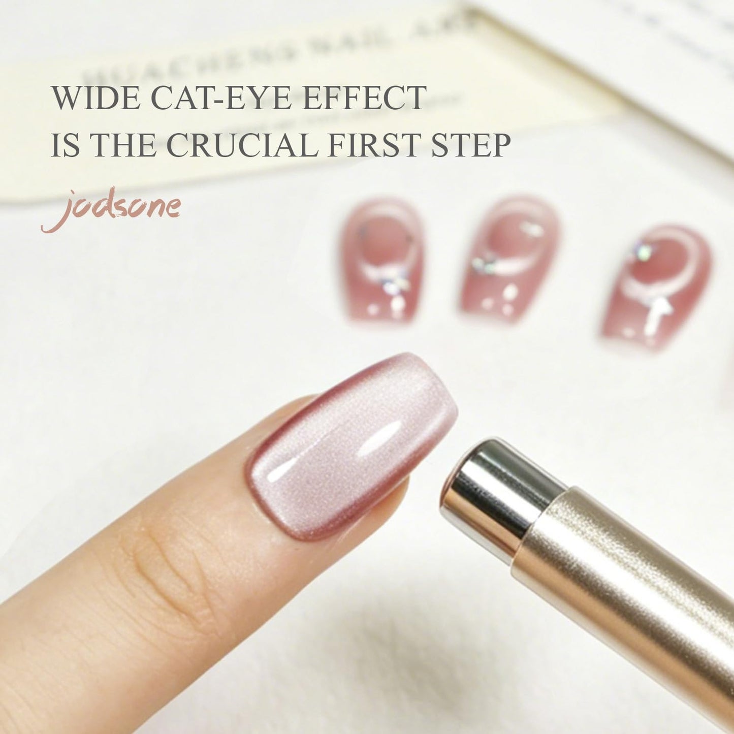 JODSONE Ring Cat Eye Magnet Set for Nails with Hollow Circle,Ball Magnet & 3-in-1 Magnetic Tool for Black Hole,Halo & Multi Effects,Cat Eye Gel Polish Nail Art DIY Salon Use