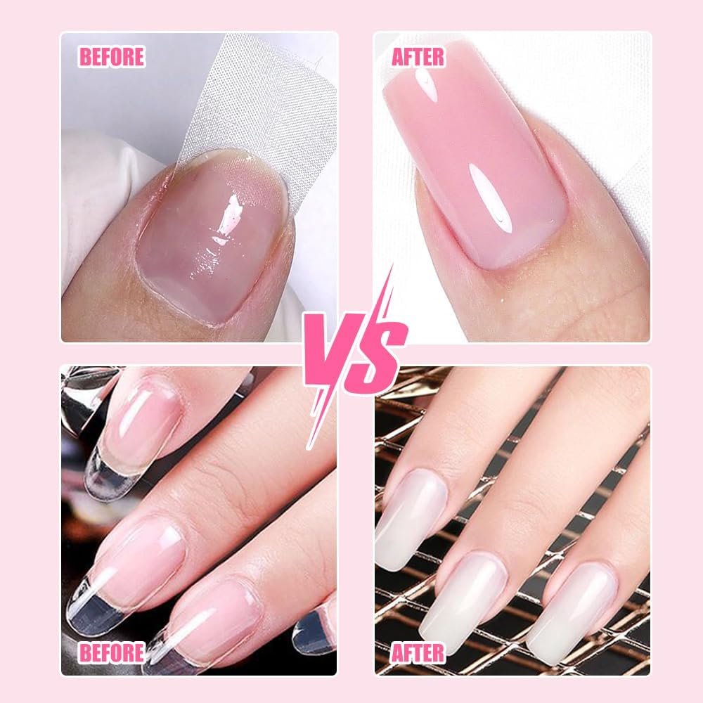 Nail Re-pair Protection Gel, 2025 Upgraded Nail Repair Kit for Split Natural Nails, Instant Cracked Nail Re-pair Gel, Broken Nails Repair Kit for Natural Nails, Easy Quick Fix for Home Use (2pcs)