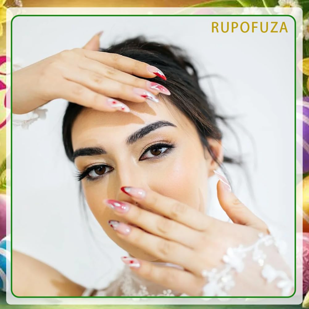 RUPOFUZA Green French Press on Nails Square Short Glitter Green Fake False Nails with Floral Full Cover Stick on Nail Acrylic Artificial Short Glue on Nail for Women 24Pcs